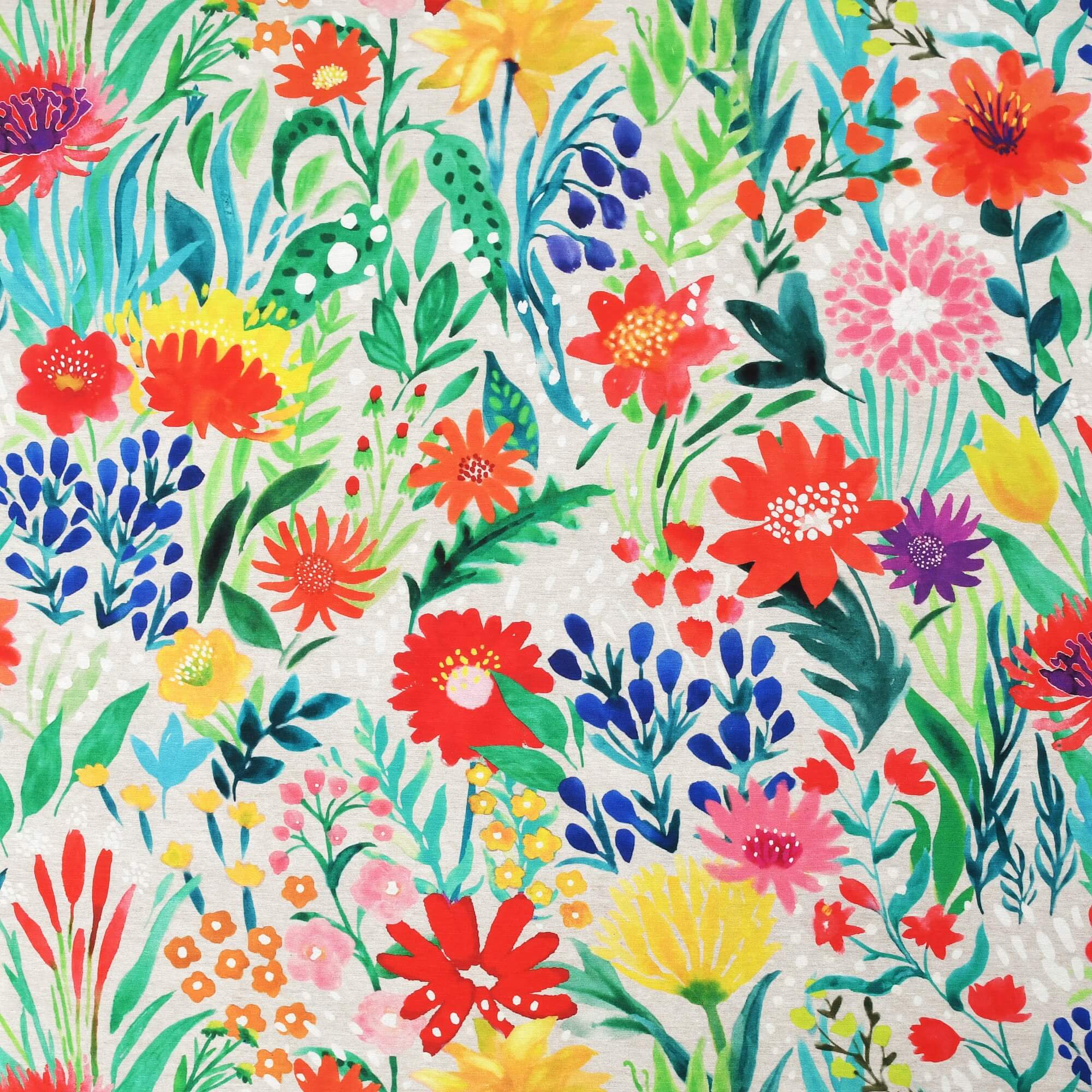 Moderno® Abwaschbare Tischdecke mit Fleckschutz – Buntes Blumenmotiv in kräftigen Sommerfarben