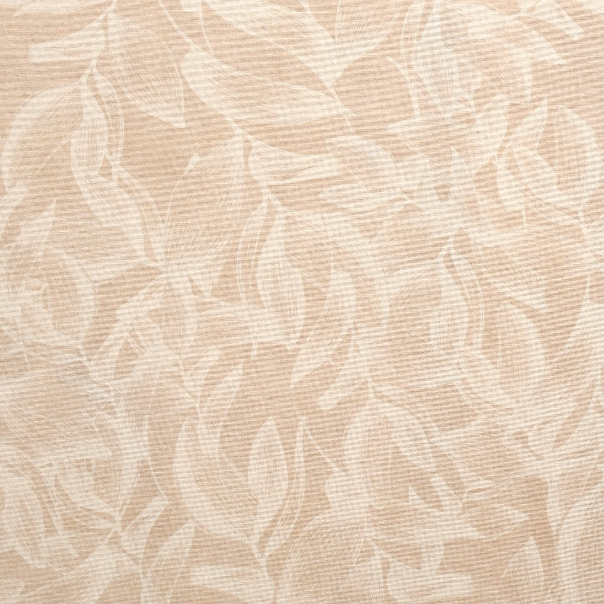 Moderno® Abwaschbare Tischdecke mit Fleckschutz - Leinenoptik, Exotische Blätter in Beige