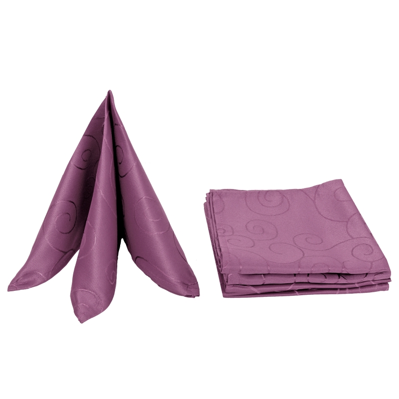 Servietten Damast Ornamente 50x50 Lila (6er Pack) Servietten Damast Ornamente 50x50 Lila (6er Pack)