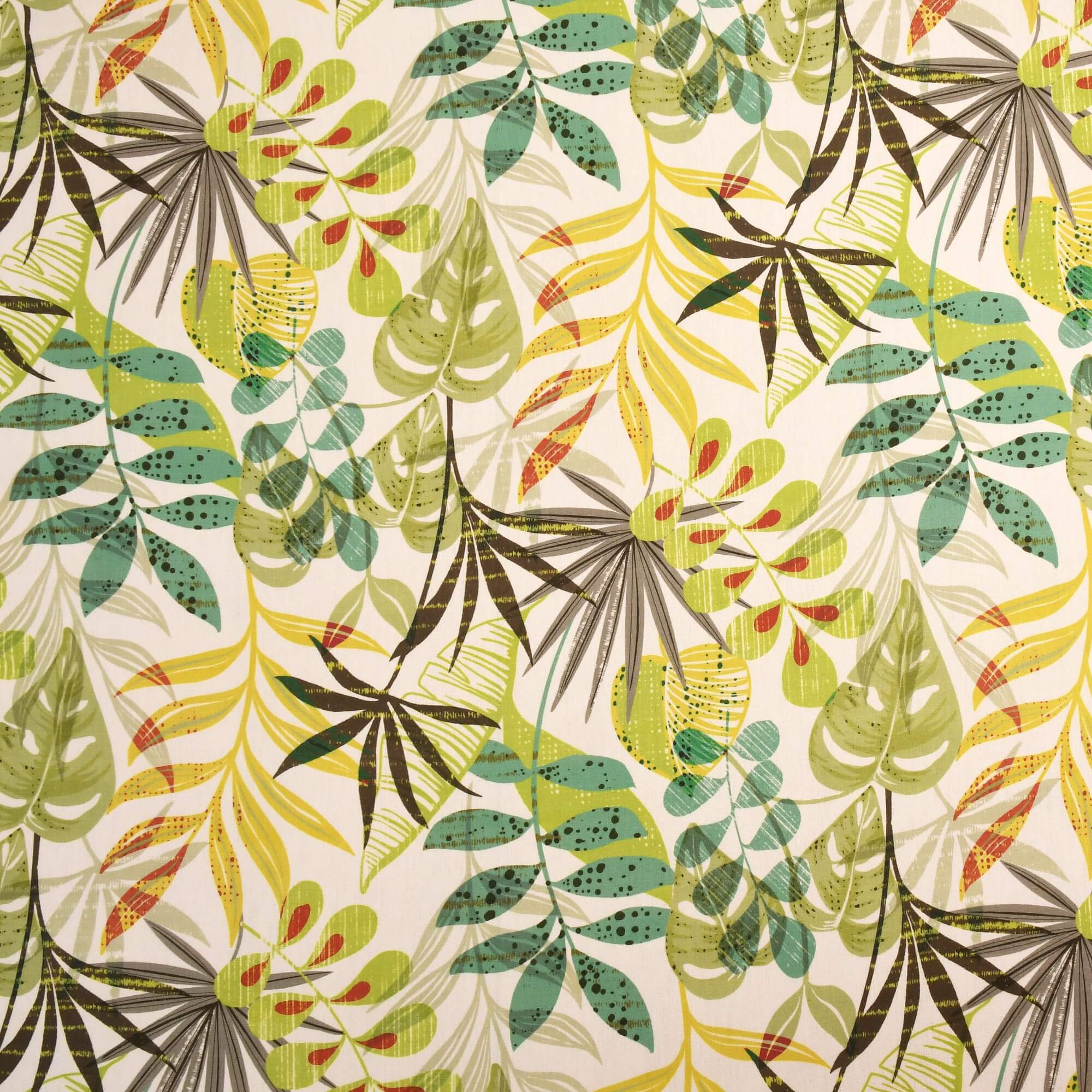 Outdoorstoff Meterware – mit tropischen Blättern grün – UV-beständig & wasserabweisend Outdoorstoff Meterware – mit tropischen Blättern grün – UV-beständig & wasserabweisend