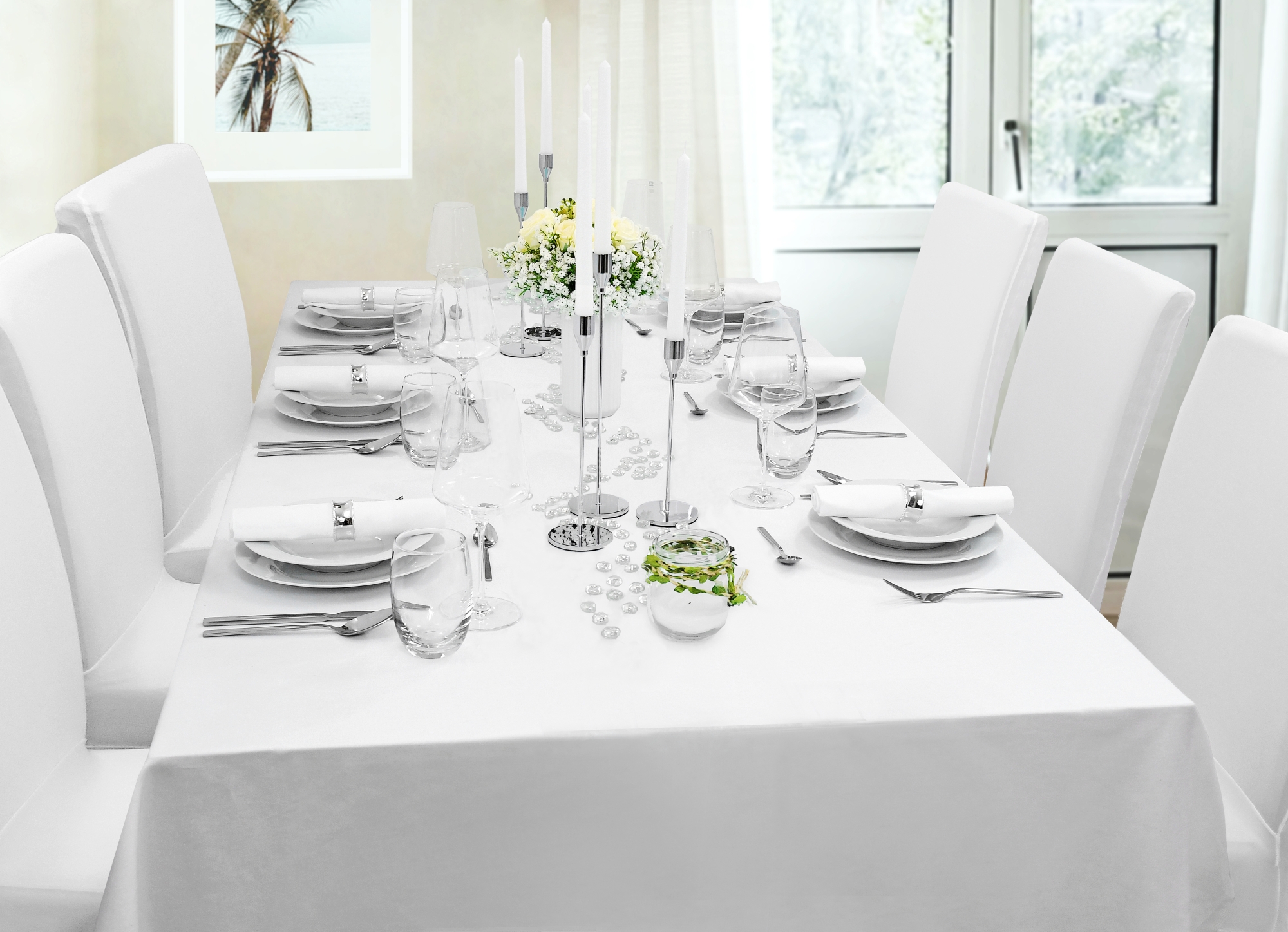 Servietten Damast 100% Baumwolle Uni Glatt 50x50 Weiss (6er Pack) Servietten Damast 100% Baumwolle Uni Glatt 50x50 Weiss (6er Pack)