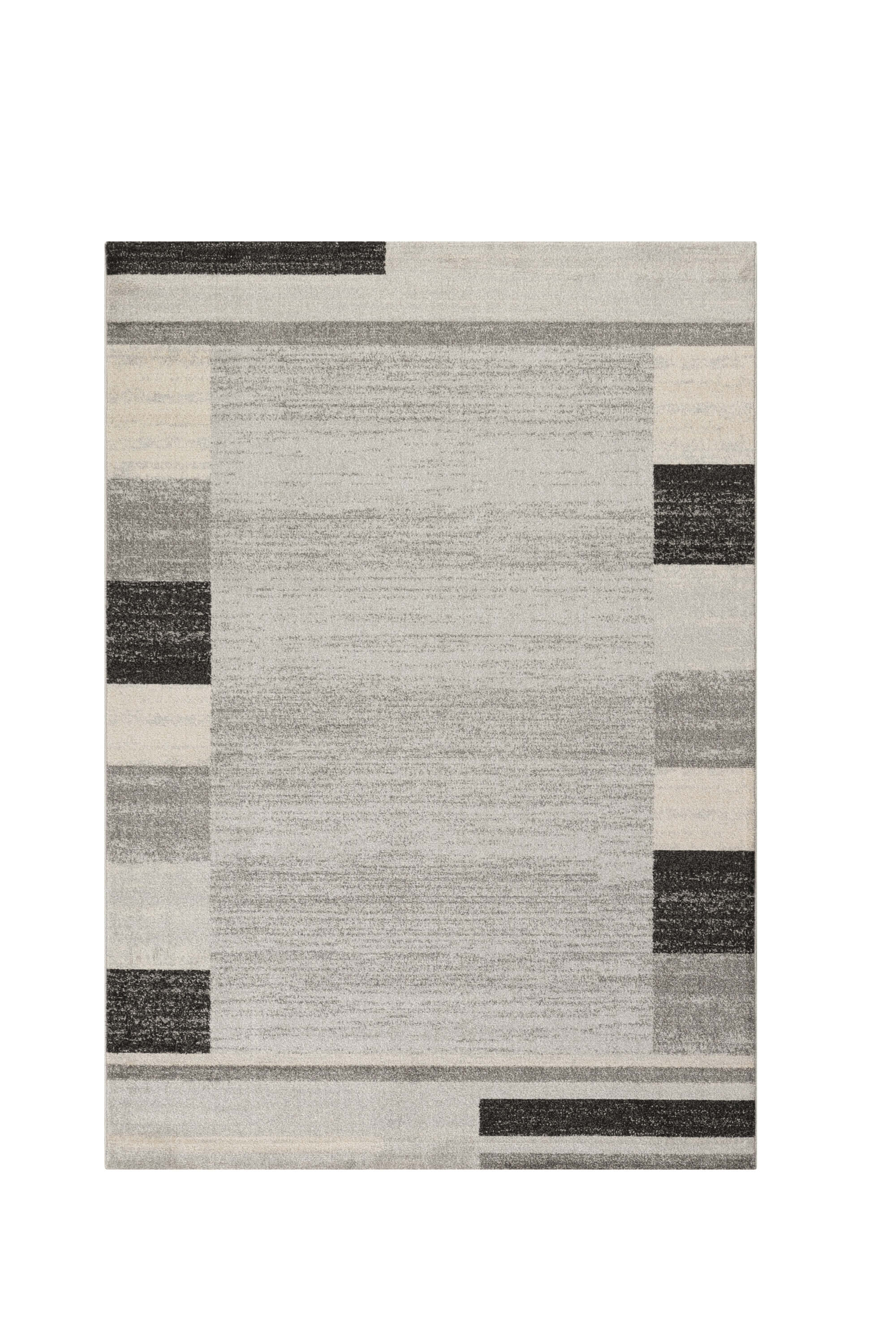 Teppich Amber – Anthrazit mit Blockstreifenmuster – Kurzflor – pflegeleicht & modern Teppich Amber – Anthrazit mit Blockstreifenmuster – Kurzflor – pflegeleicht & modern