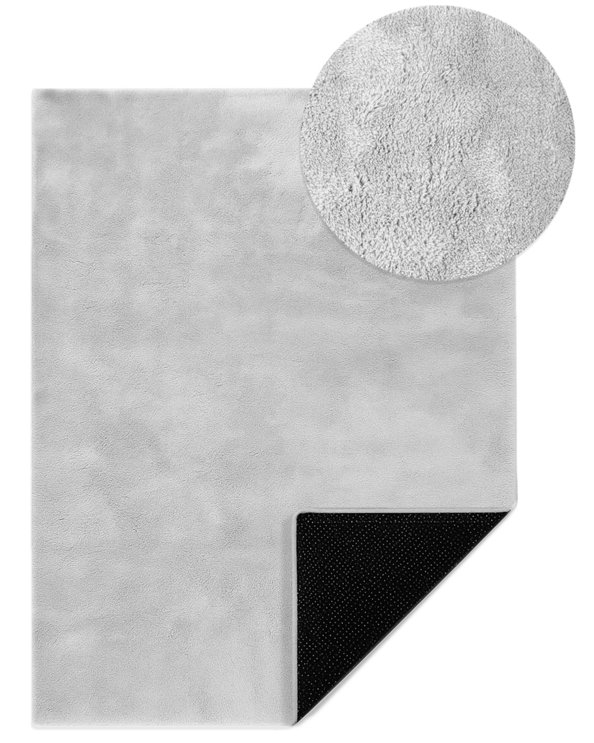 Moderno® Kurzflor Teppich Hell-Grau – Weicher Wohnzimmer Teppich, modern & waschbar mit rutschhemmender Rückseite