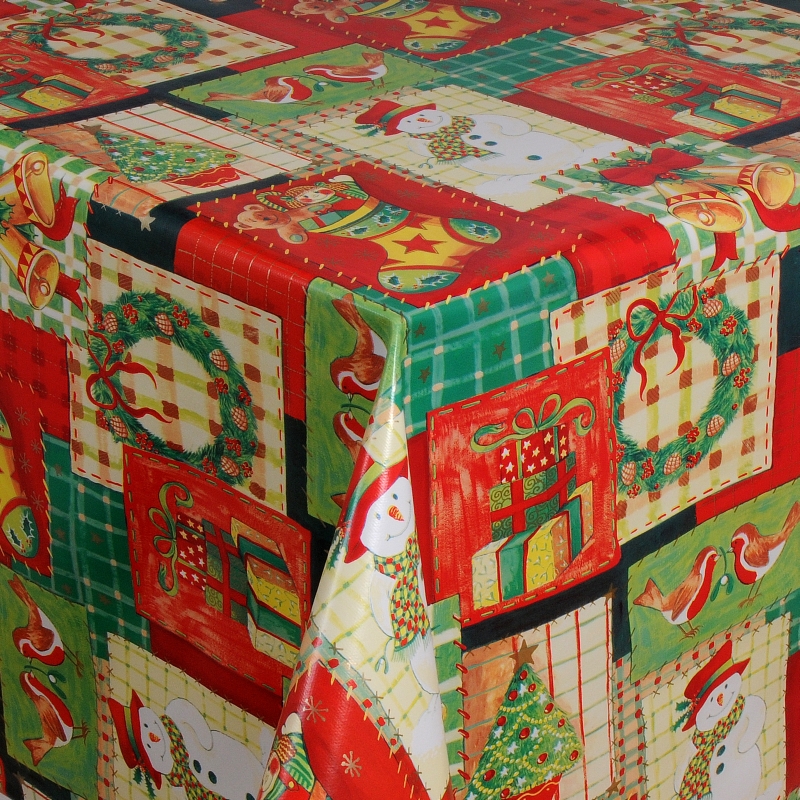 Moderno® Tischdecke Abwaschbar Wachstuch Weihnachten Advent Grün Rot Wunschmaß