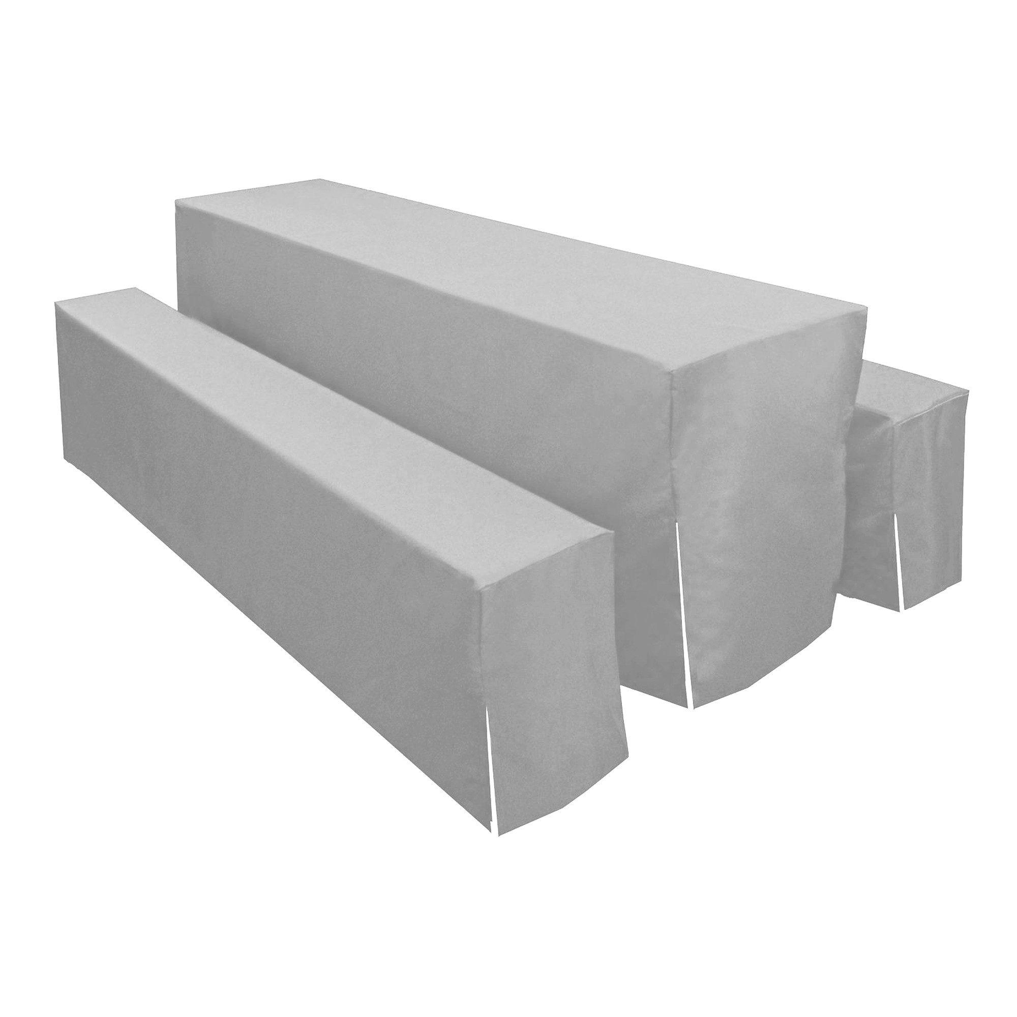 Hussen 3 teiliges Set in Grau für 70er Festzeltgarnitur mit Bierbankhussen und Biertischhusse Hussen 3 teiliges Set in Grau für 70er Festzeltgarnitur mit Bierbankhussen und Biertischhusse