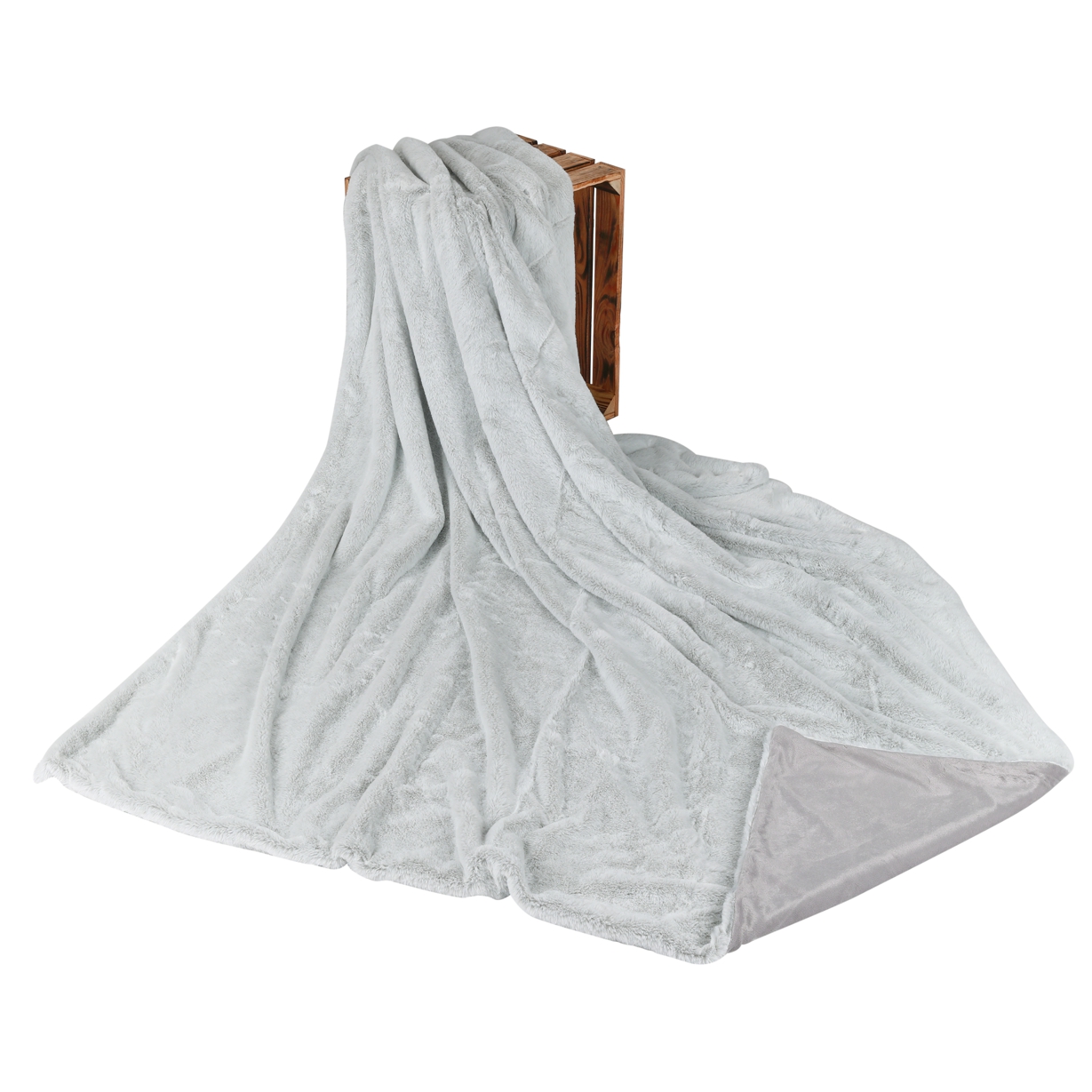 Kuscheldecke Rabbit/Mink Chinchilla Decke 150x200 cm in Silbergrau Kuscheldecke Rabbit/Mink Chinchilla Decke 150x200 cm in Silbergrau