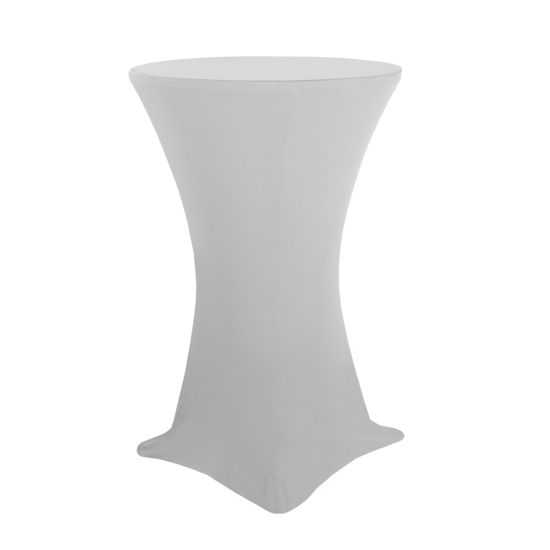 Stehtischhussen Stretch Grau – 2er Set für Ø 80–85 cm – Hussen für Event, Hochzeit & Gastronomie
