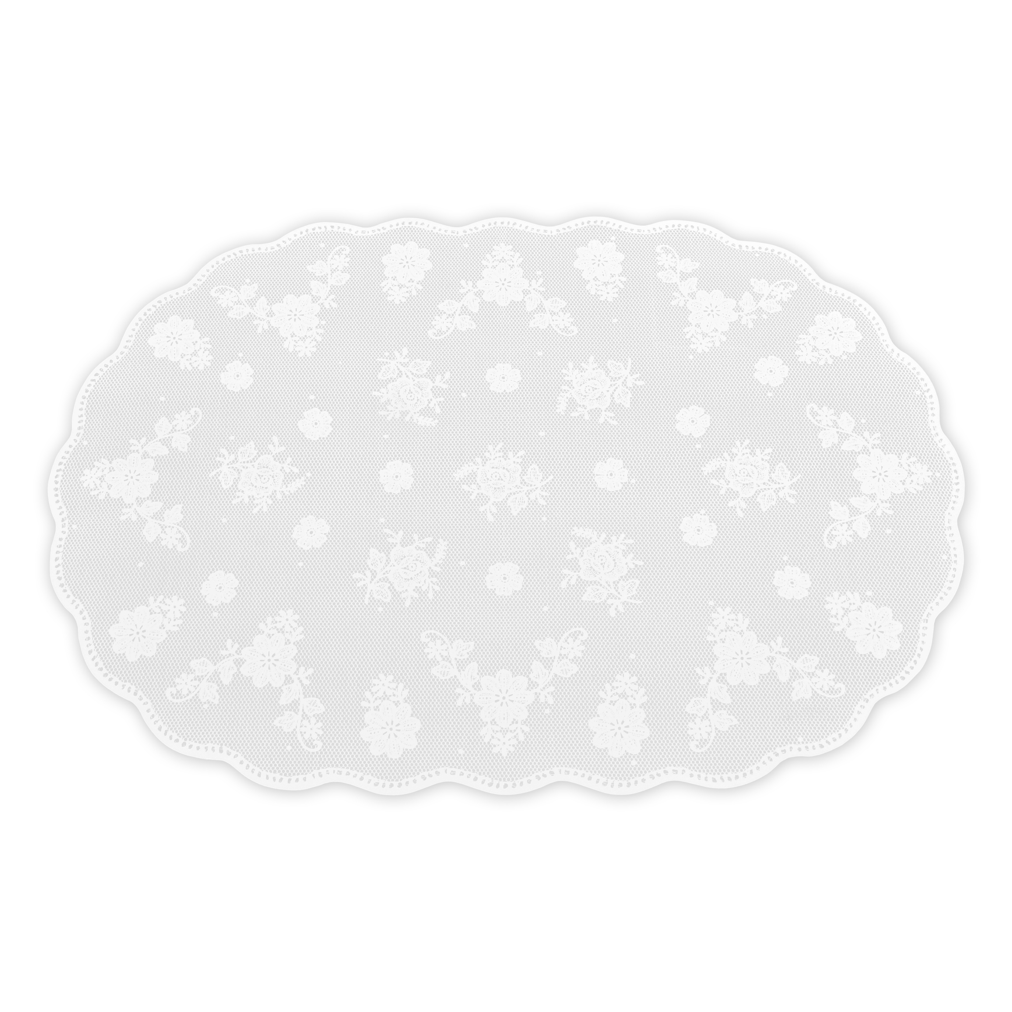 Tischsets Blumen Motiv 6er-Set Platzsets 32x46 cm in Weiss Tischsets Blumen Motiv 6er-Set Platzsets 32x46 cm in Weiss