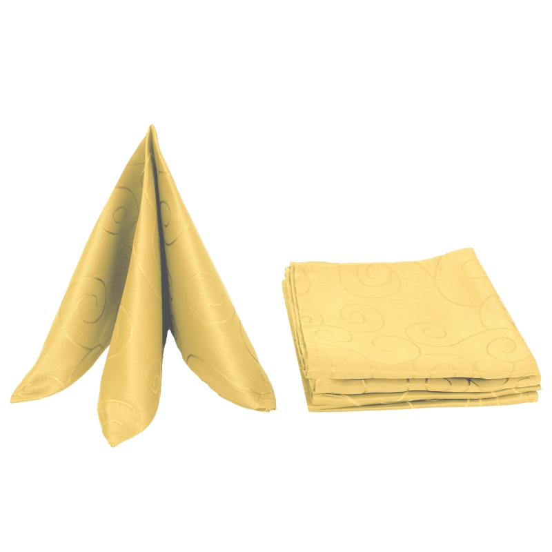 Servietten Damast Ornamente 50x50 Dunkel-Gelb (6er Pack) Servietten Damast Ornamente 50x50 Dunkel-Gelb (6er Pack)