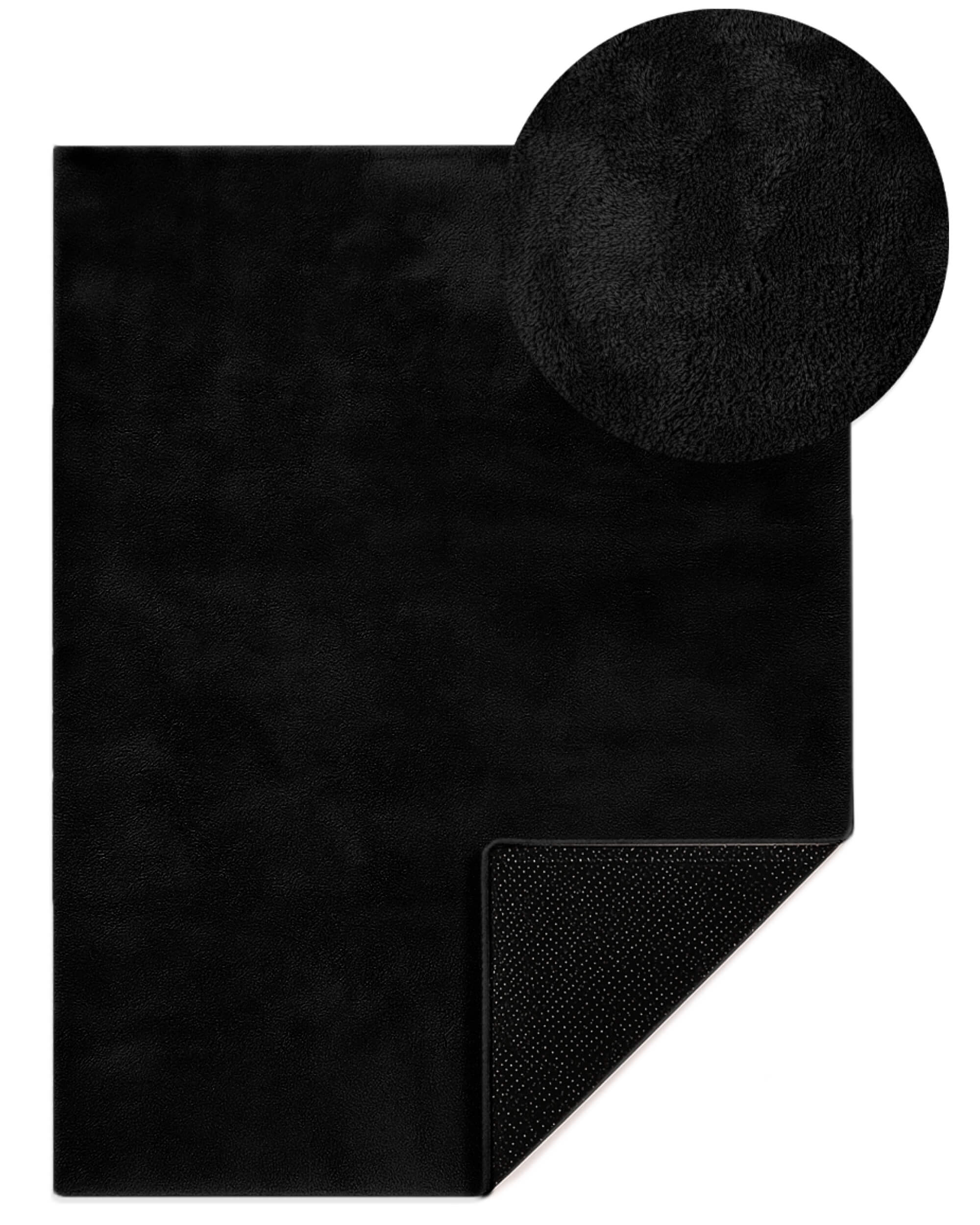 Moderno® Kurzflor Teppich Schwarz – Weicher Wohnzimmer Teppich, modern & waschbar mit rutschhemmender Rückseite Moderno® Kurzflor Teppich Schwarz – Weicher Wohnzimmer Teppich, modern & waschbar mit rutschhemmender Rückseite