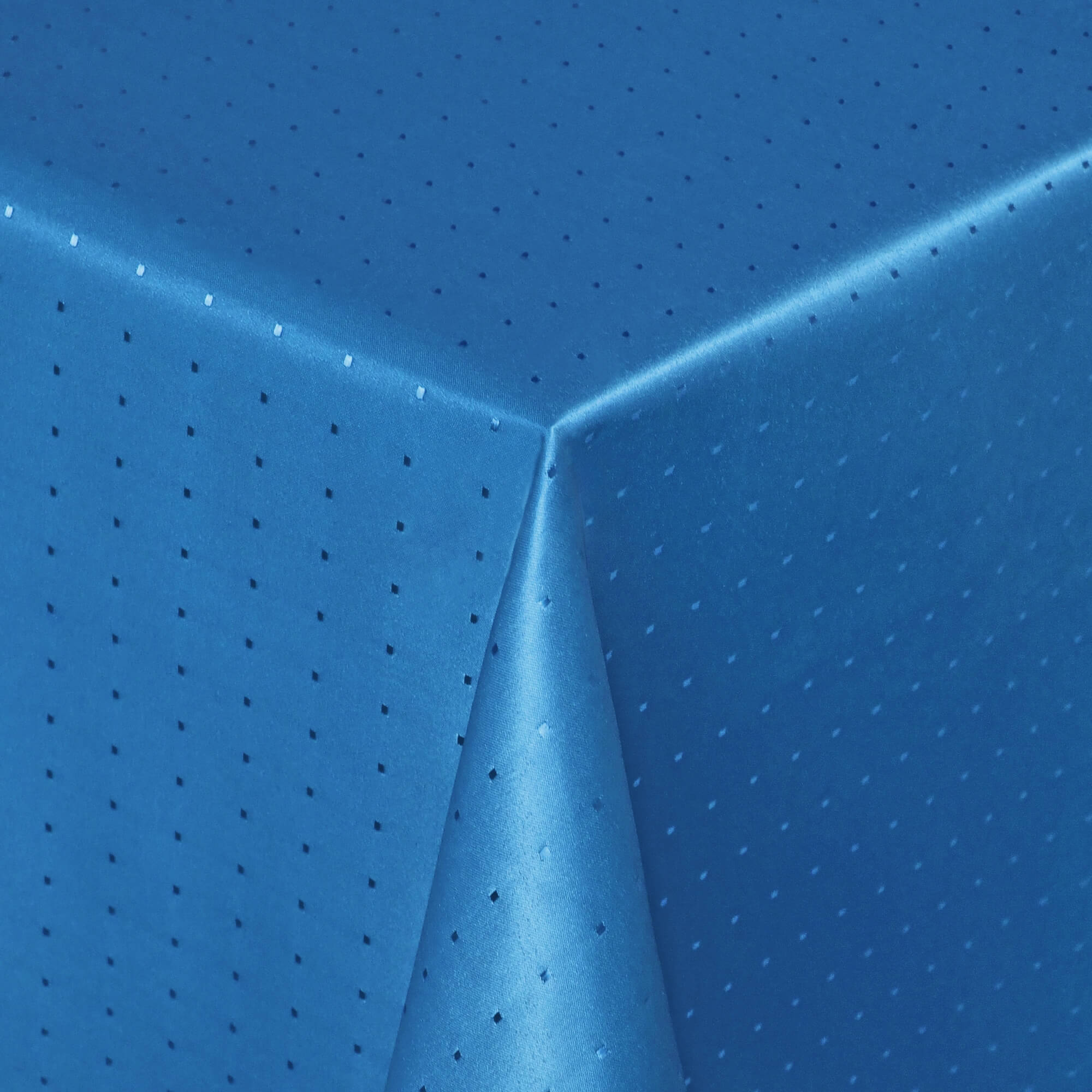 Moderno® Tischdecke Punkte Damast-Jacquard Dunkel-Blau