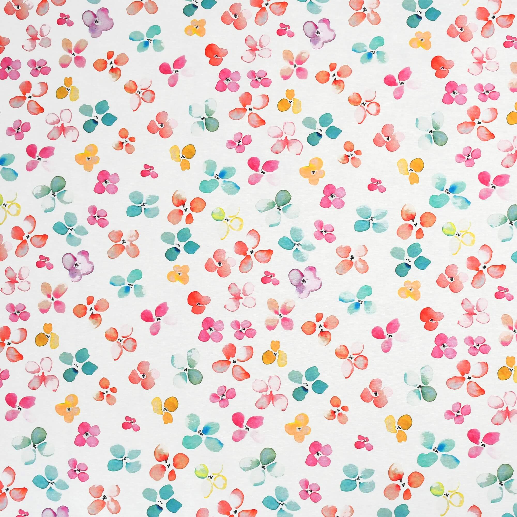 Moderno® Abwaschbare Tischdecke mit Fleckschutz - Leinenoptik, Bunte Aquarell-Blumen auf Weiss Moderno® Abwaschbare Tischdecke mit Fleckschutz - Leinenoptik, Bunte Aquarell-Blumen auf Weiss