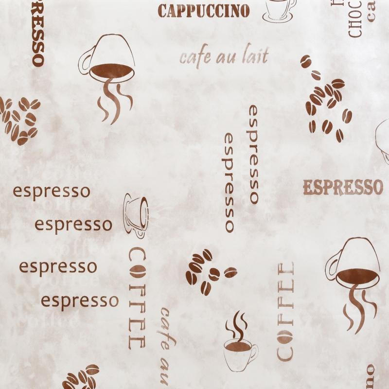 Tischdecke Abwaschbar Wachstuch Kaffee-Motiv Beige im Wunschmaß Tischdecke Abwaschbar Wachstuch Kaffee-Motiv Beige im Wunschmaß