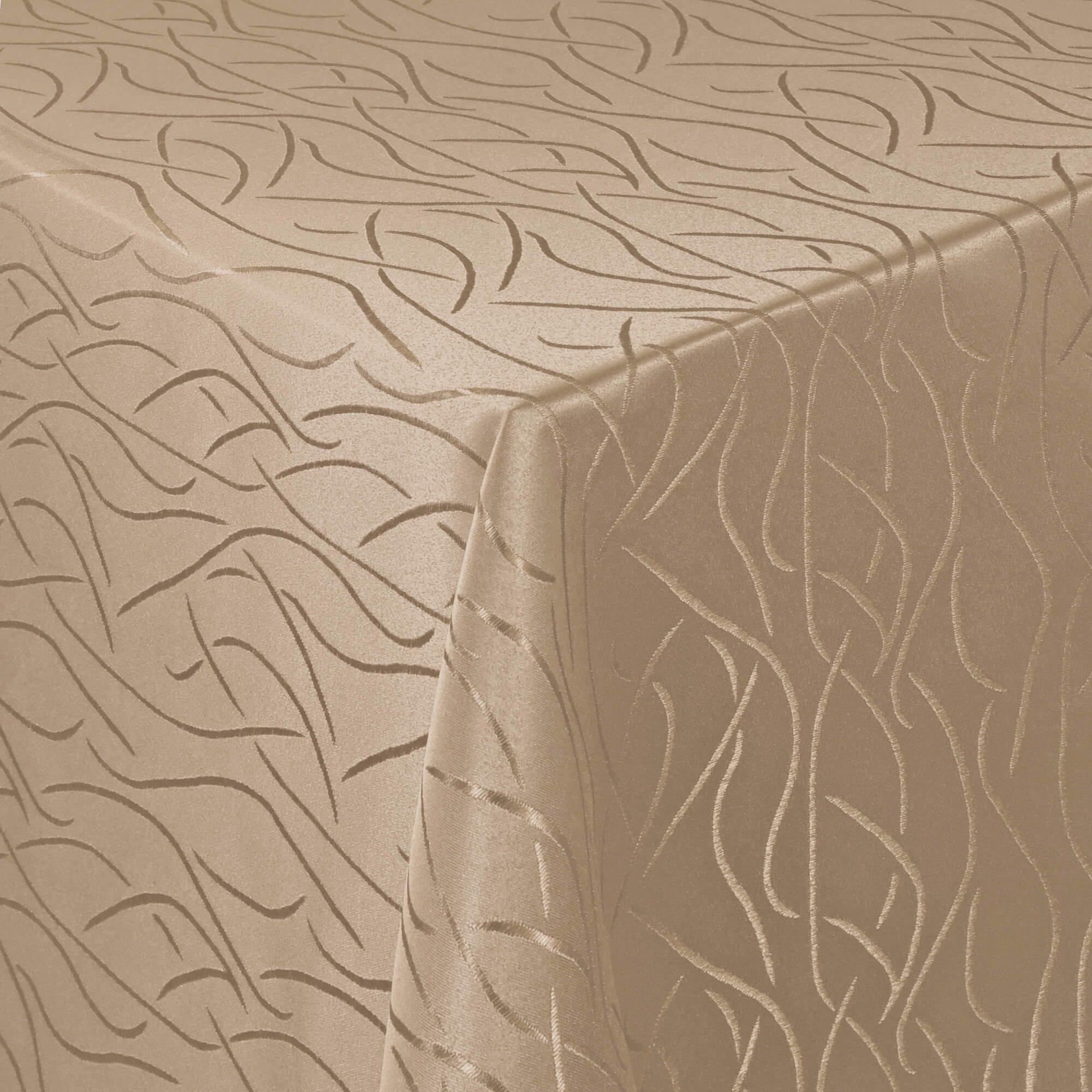 Sonderposten – Moderno® Damast-Tischdecke eckig 80x80 cm mit Streifenmuster in Hell-Braun Sonderposten – Moderno® Damast-Tischdecke eckig 80x80 cm mit Streifenmuster in Hell-Braun