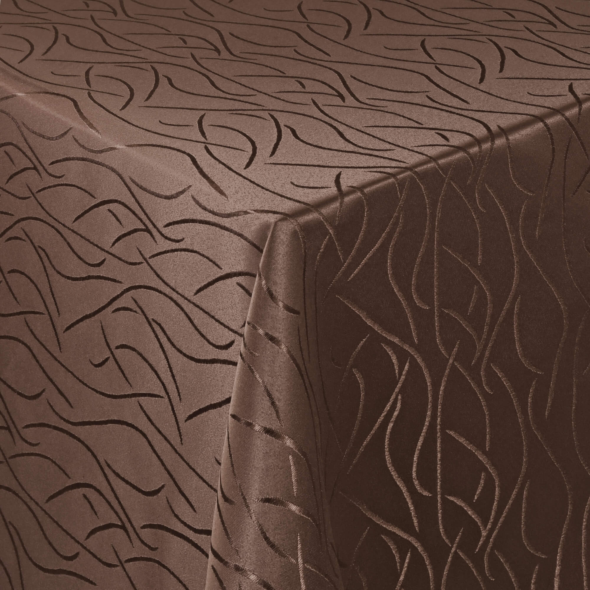 Sonderposten – Moderno® Damast-Tischdecke eckig 80x80 cm mit Streifenmuster in Dunkel-Braun Sonderposten – Moderno® Damast-Tischdecke eckig 80x80 cm mit Streifenmuster in Dunkel-Braun