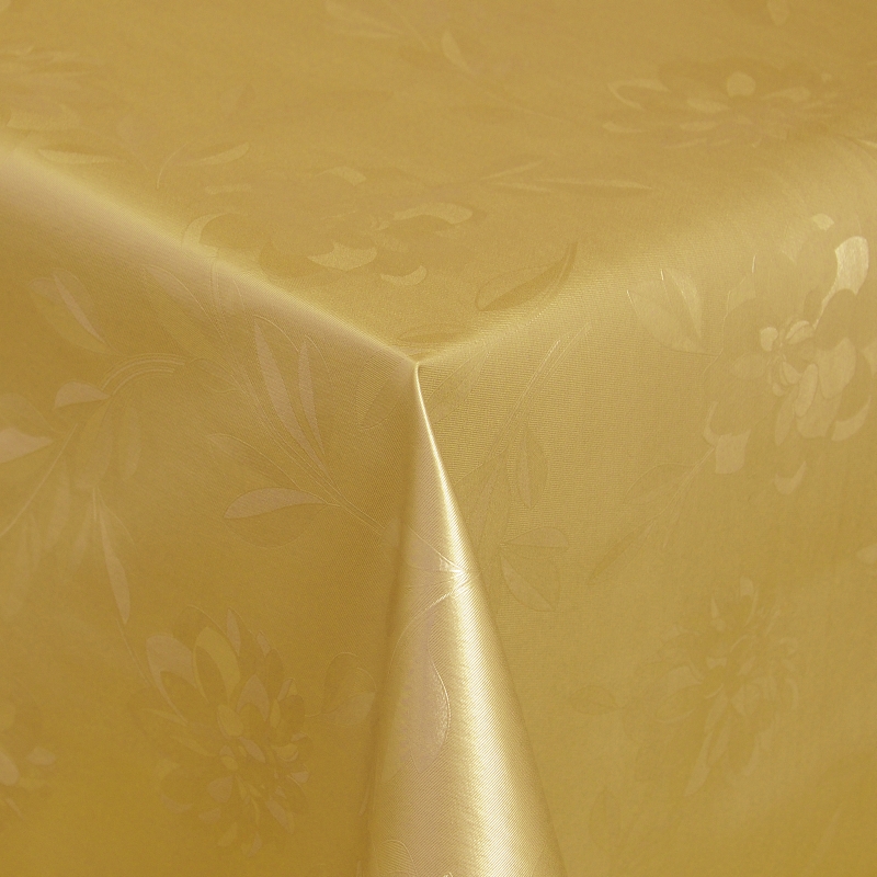 Tischdecke Abwaschbar Wachstuch Relief Blumen Gold im Wunschmaß Tischdecke Abwaschbar Wachstuch Relief Blumen Gold im Wunschmaß
