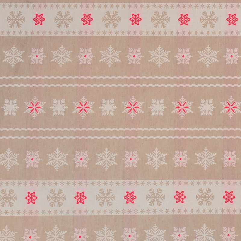 Moderno® Tischdecken Weihnachten Jacquard-Gewebe mit Fleckschutz und Saum Coslada Beige