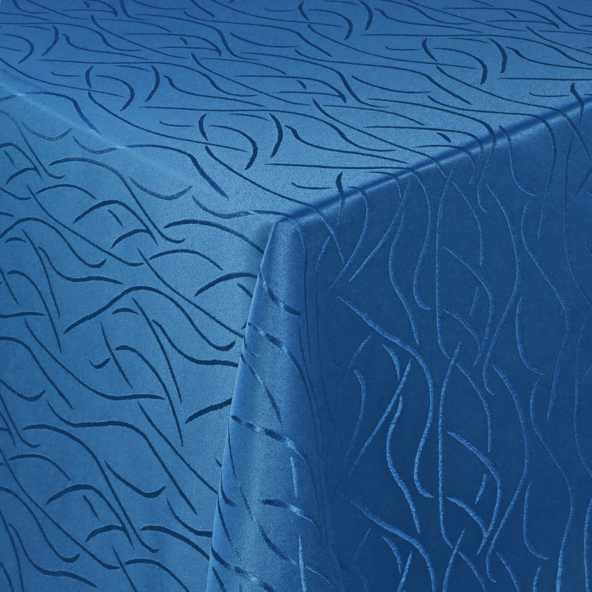 Sonderposten – Moderno® Damast-Tischdecke eckig 80x80 cm mit Streifenmuster in Dunkel-Blau Sonderposten – Moderno® Damast-Tischdecke eckig 80x80 cm mit Streifenmuster in Dunkel-Blau