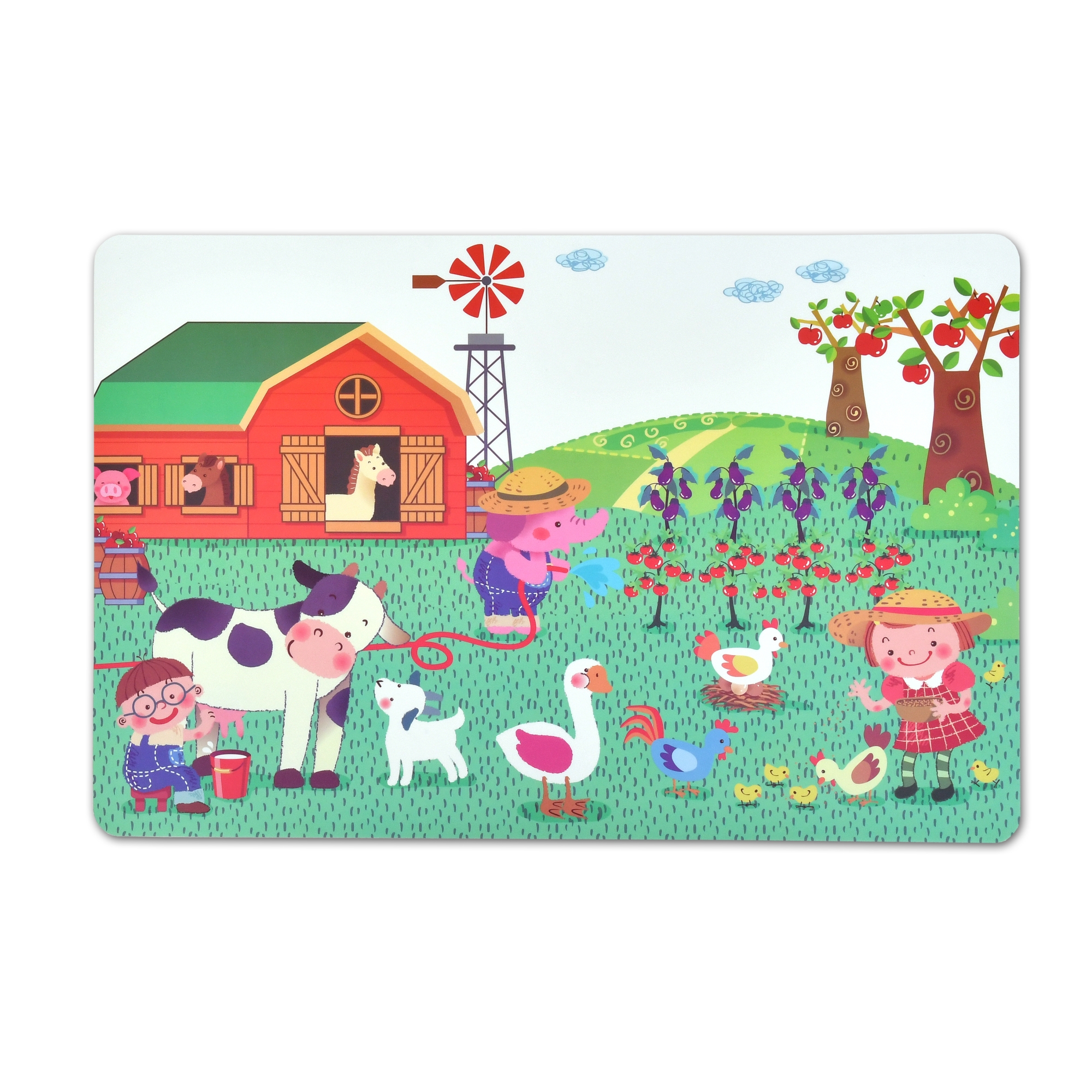 Tischsets Platzsets 30x45 cm Bauernhof-Motiv im 4er Set Tischsets Platzsets 30x45 cm Bauernhof-Motiv im 4er Set