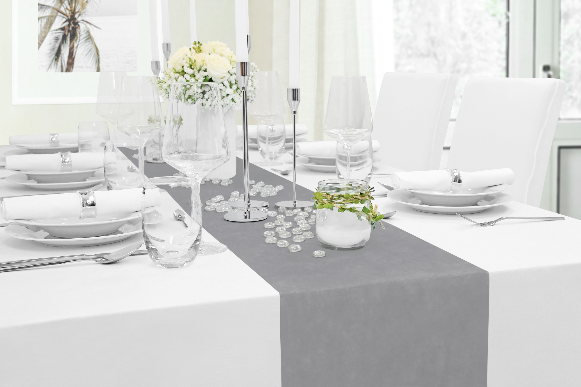 Tischläufer Dunkel-Grau 25 m Vliesstoff – Modern, Outdoor, Tischdeko für Hochzeit, Party, Fest, Geburtstag, Eventdeko, Feier, Garten, Terrasse, Tischband Tischläufer Dunkel-Grau 25 m Vliesstoff – Modern, Outdoor, Tischdeko für Hochzeit, Party, Fest, Geburtstag, Eventdeko, Feier, Garten, Terrasse, Tischband