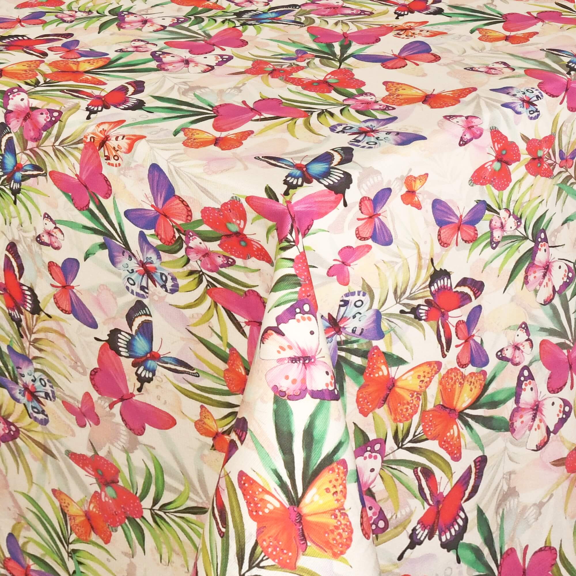 Tischdecke Outdoor abwaschbar Gartentischdecke mit bunten Schmetterlingen Fleckschutz Tischdecke Outdoor abwaschbar Gartentischdecke mit bunten Schmetterlingen Fleckschutz