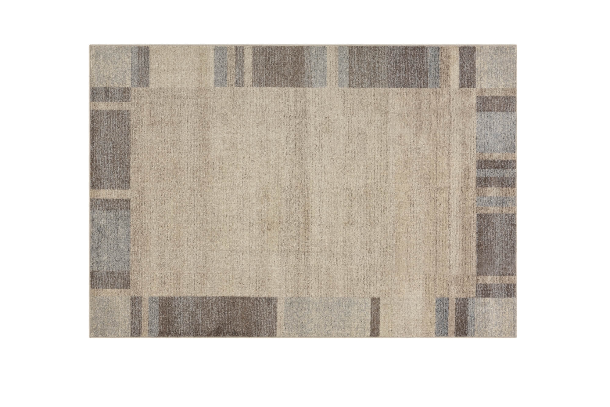 Teppich Ylva – Beige mit Linienmuster – Kurzflor – weich & vielseitig für Wohn- und Schlafbereich