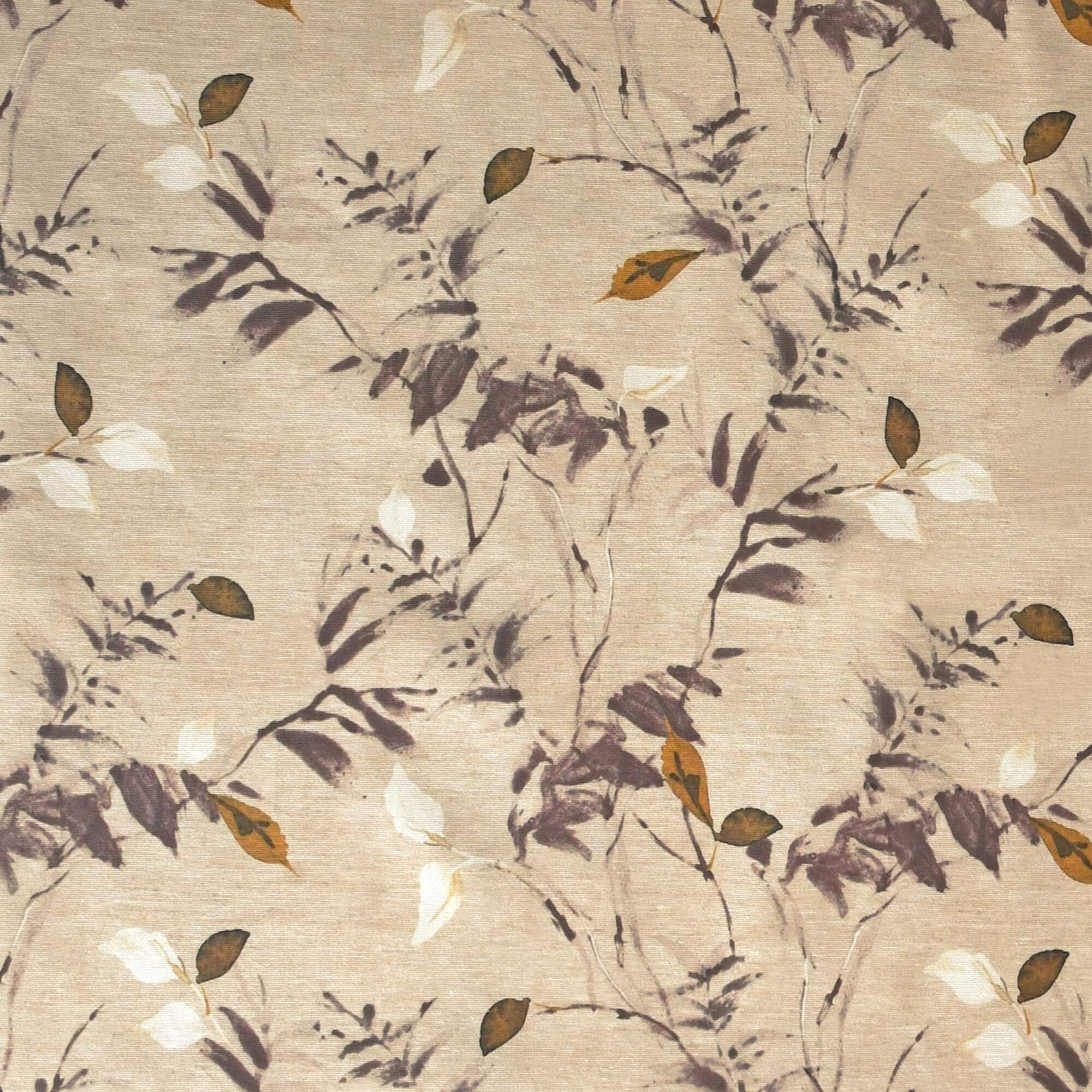 Moderno® Abwaschbare Tischdecke mit Fleckschutz - Leinenoptik, Zweige in Braun, Gelb-Weiss Moderno® Abwaschbare Tischdecke mit Fleckschutz - Leinenoptik, Zweige in Braun, Gelb-Weiss