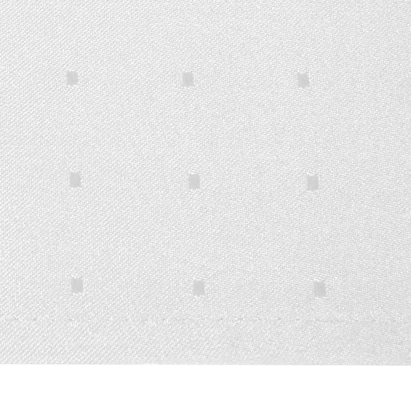 Tischdecken Damast Oval mit Saum Punkte Weiss