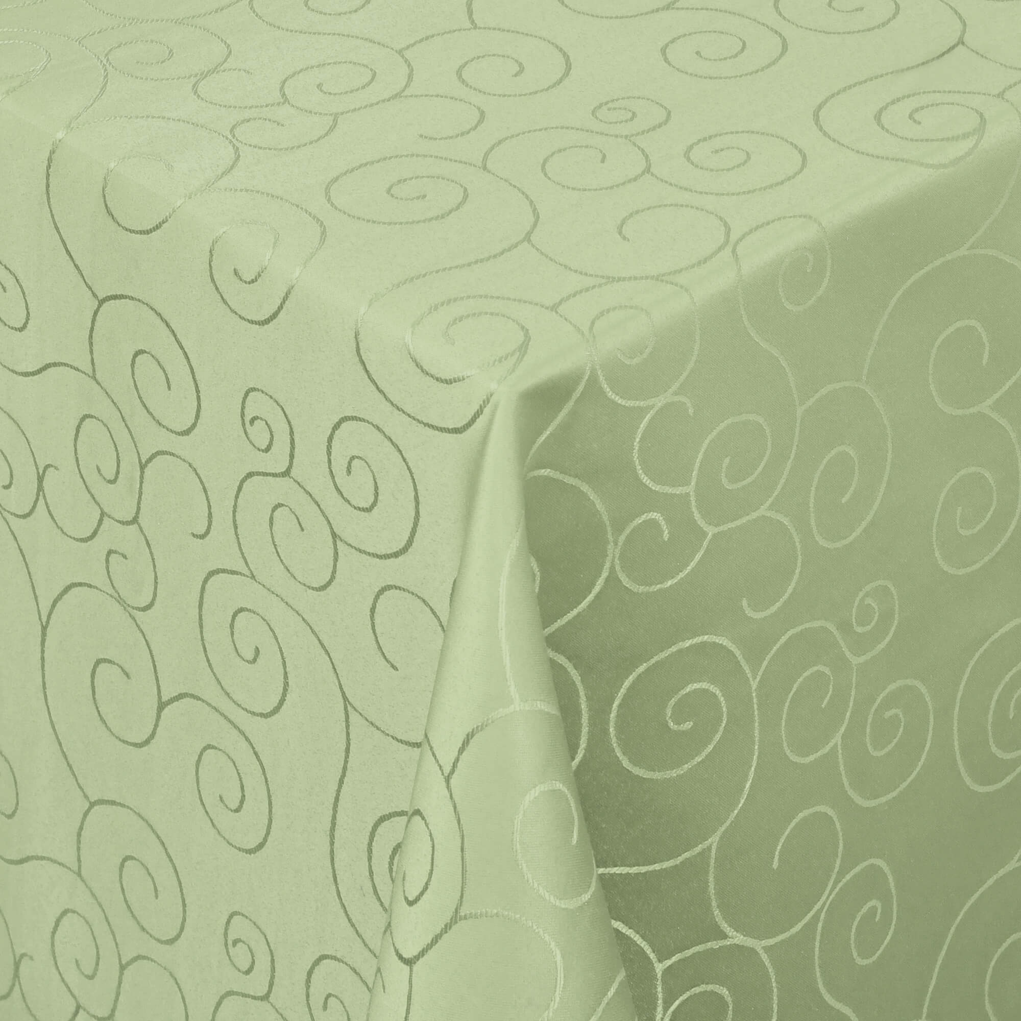 Sonderposten – Moderno® Damast-Tischdecke eckig 80x80 cm mit Ornamentmuster in Lind-Grün