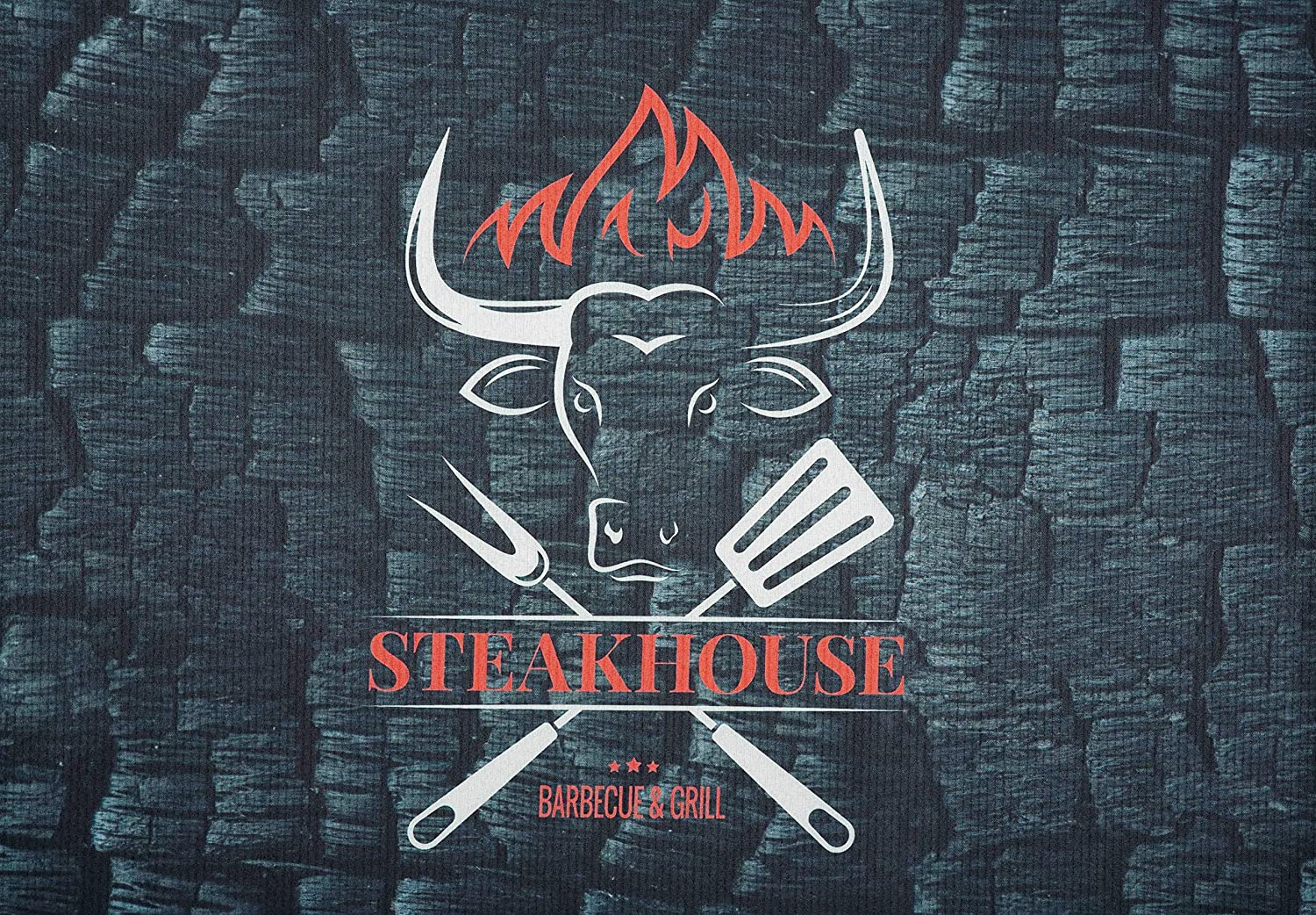 Grillunterlage Grillmatte Bodenschutz Anti-Rutsch Steakhouse Schwarz Grillunterlage Grillmatte Bodenschutz Anti-Rutsch Steakhouse Schwarz