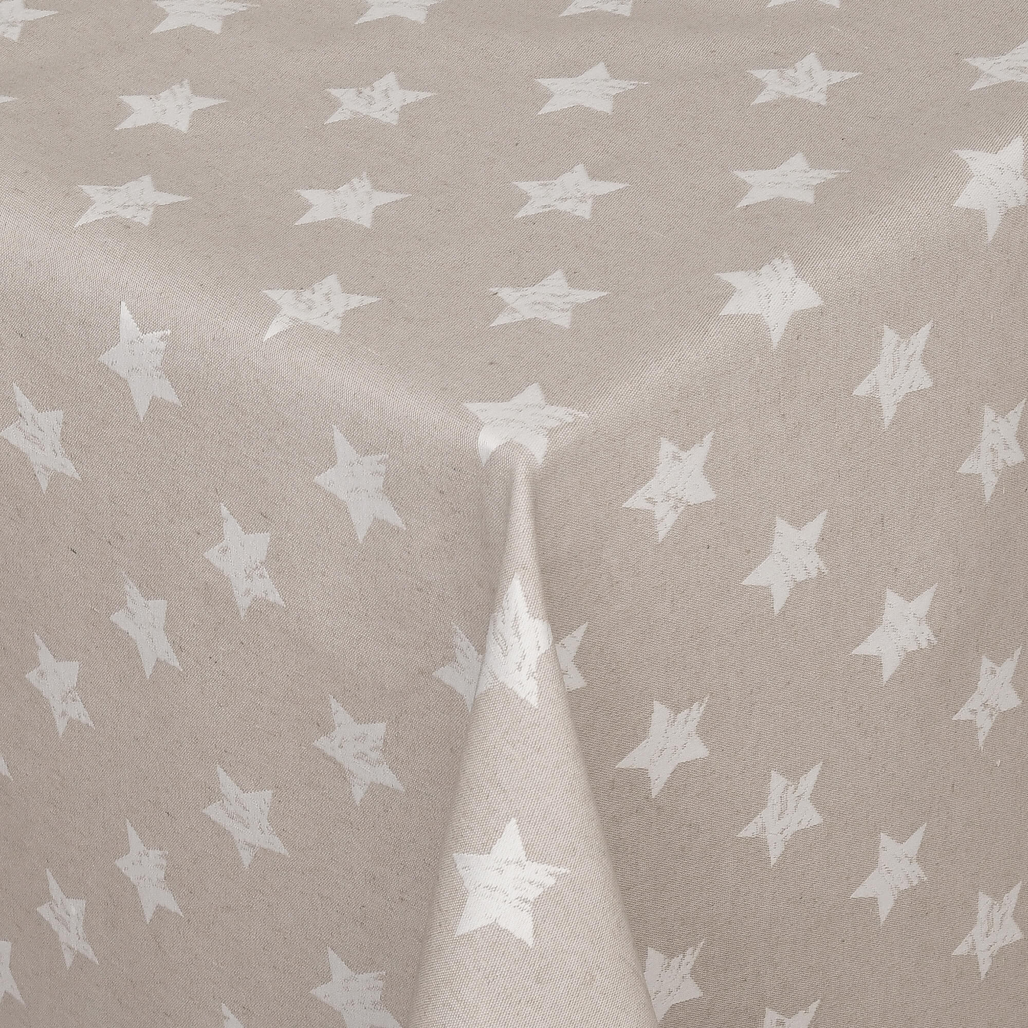 Moderno® Tischdecke Jacquard-Gewebe Weihnachten Weihnachtstischdecke Sterne Motiv Beige-Weiss mit Fleckschutz Moderno® Tischdecke Jacquard-Gewebe Weihnachten Weihnachtstischdecke Sterne Motiv Beige-Weiss mit Fleckschutz