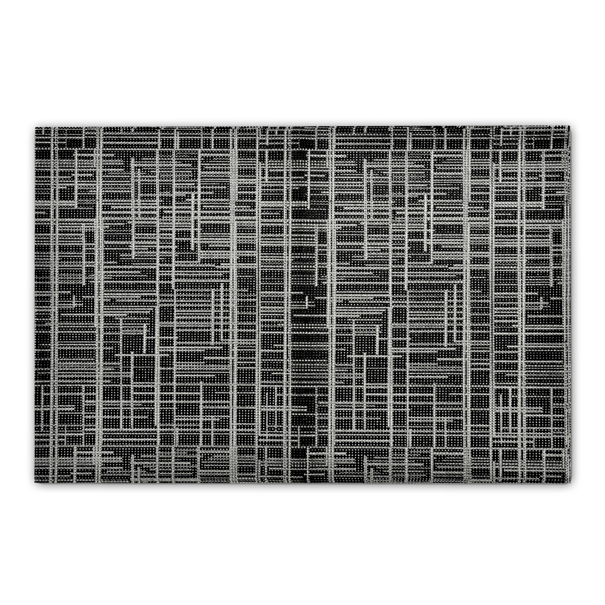 Tischsets mit Gitter Motiv 2er-Set Platzsets 30x45 cm Schwarz-Grau Tischsets mit Gitter Motiv 2er-Set Platzsets 30x45 cm Schwarz-Grau