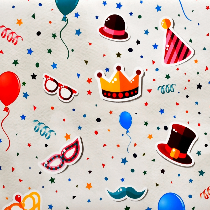 Tischdecke Abwaschbar Wachstuch Party-Time Bunt im Wunschmaß Tischdecke Abwaschbar Wachstuch Party-Time Bunt im Wunschmaß