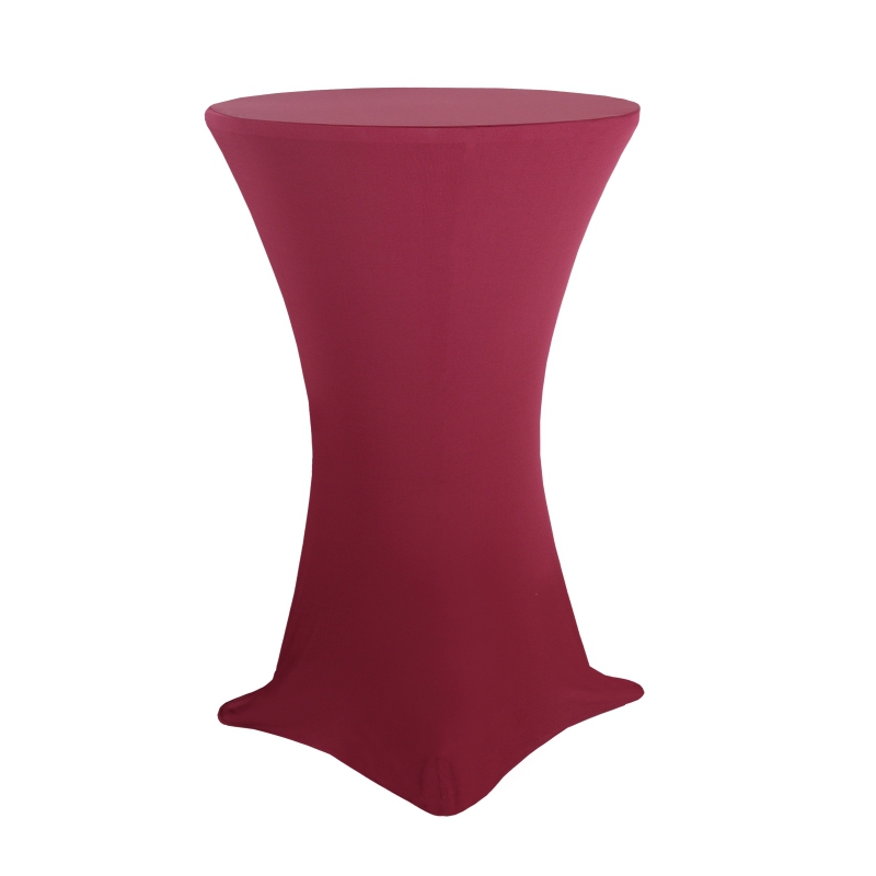 Stehtischhussen Stretch Rot – 2er Set für Ø 80–85 cm – Hussen für Event, Hochzeit & Gastronomie