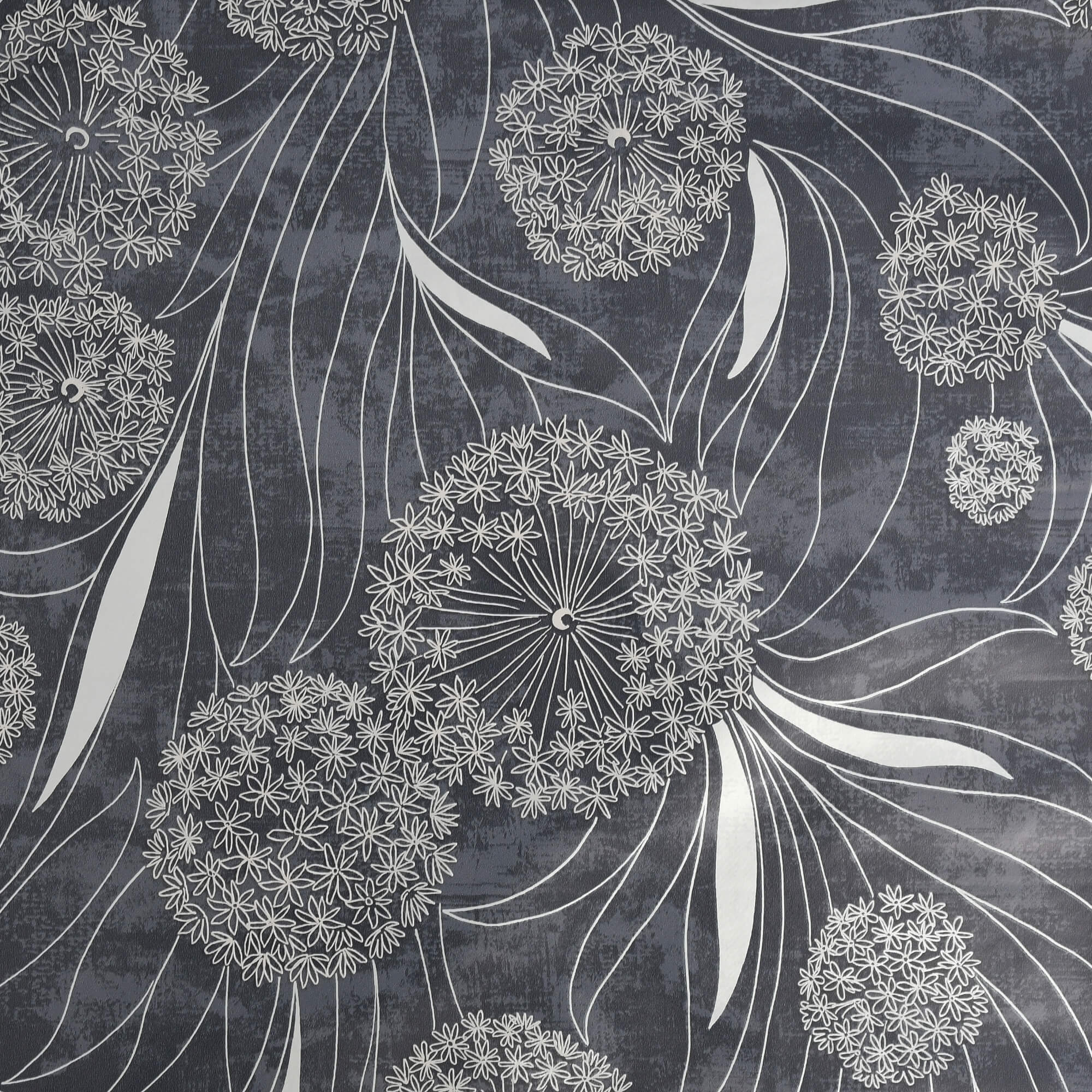 Tischdecke Abwaschbar Wachstuch Dunkel-Grau Hell-Grau Pusteblumen Wunschmaß