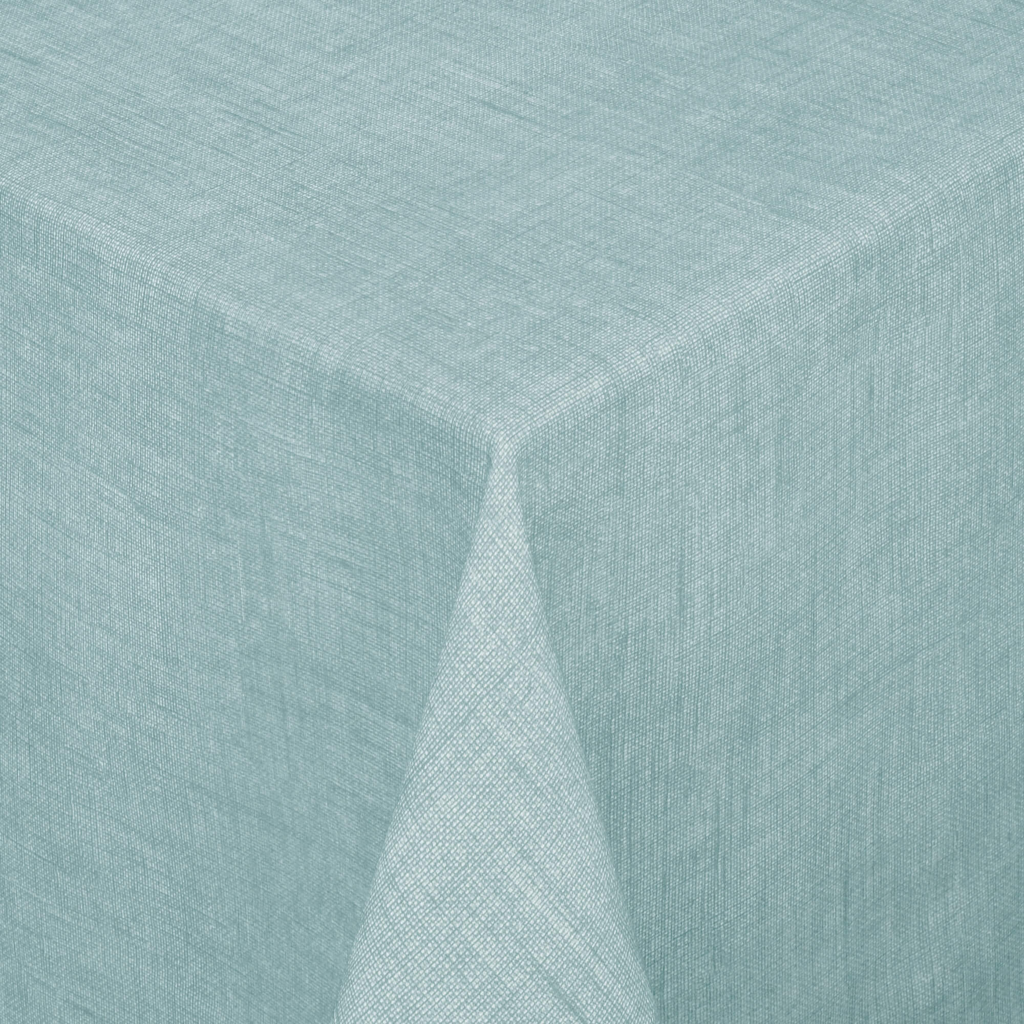 Tischdecke Outdoor abwaschbar Gartentischdecke in Leinenoptik Hell-Blau Fleckschutz