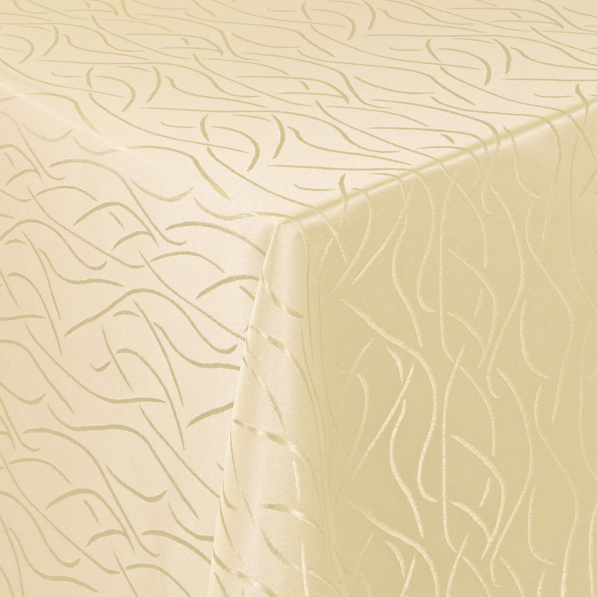 Sonderposten – Moderno® Damast-Tischdecke eckig 80x80 cm mit Streifenmuster in Creme-Beige
