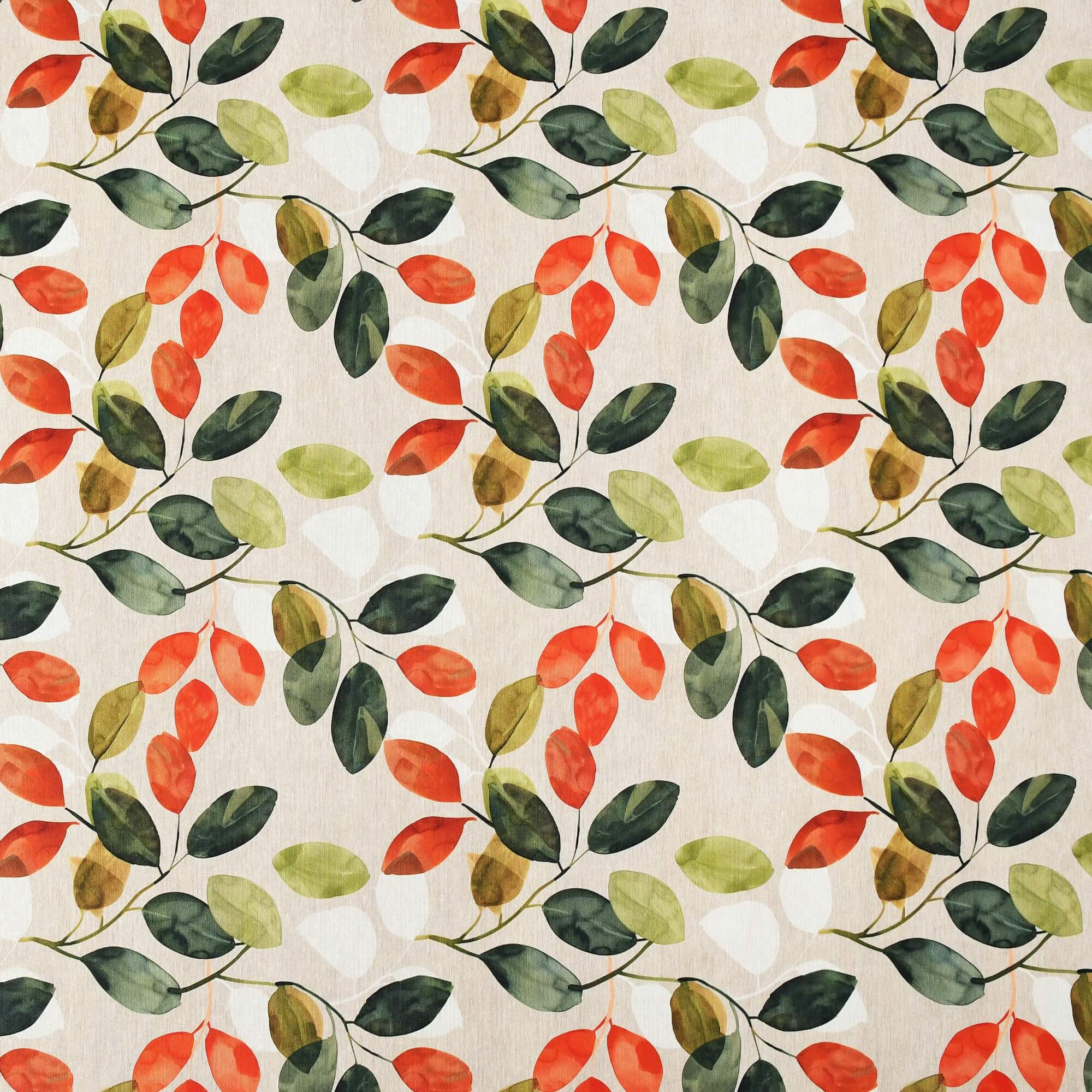 Moderno® Abwaschbare Tischdecke mit Fleckschutz – Herbstliches Blättermotiv in Grün, Orange & Naturtönen