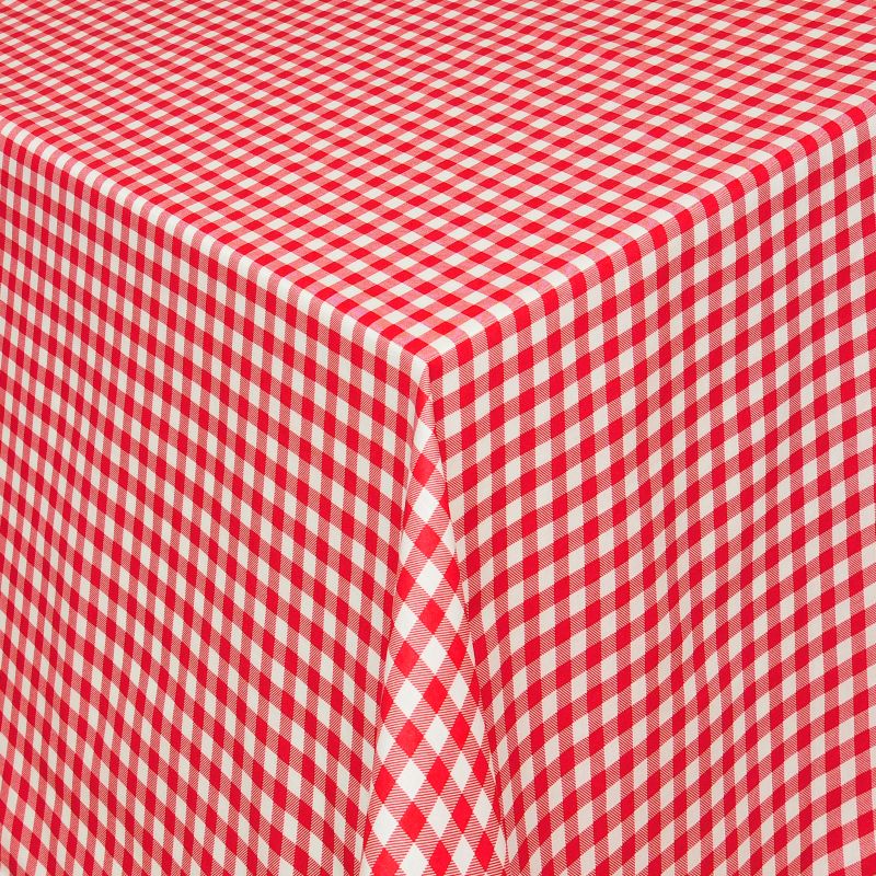 Tischdecken Landhaus 100% Baumwolle Rot-Weiss kariert mit Fleckschutz Tischdecken Landhaus 100% Baumwolle Rot-Weiss kariert mit Fleckschutz