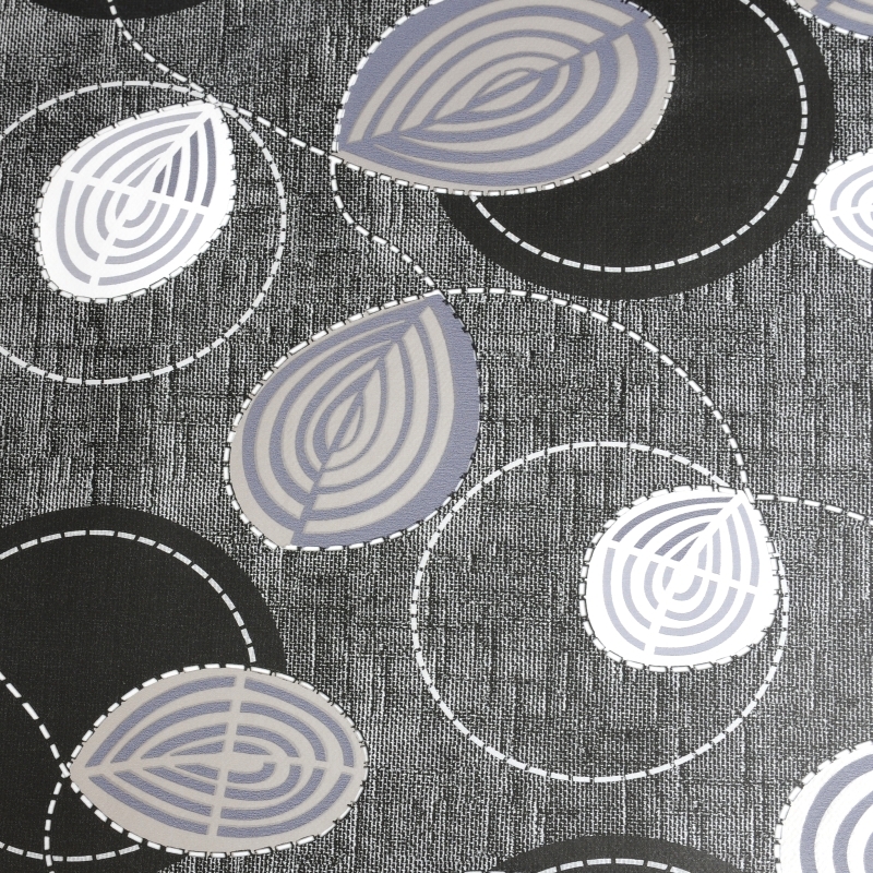 Tischdecke Abwaschbar Wachstuch Blätter Motiv Schwarz im Wunschmaß Tischdecke Abwaschbar Wachstuch Blätter Motiv Schwarz im Wunschmaß