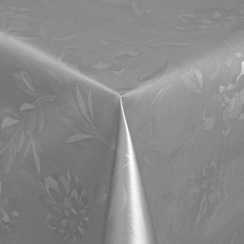 Tischdecke Abwaschbar Wachstuch Relief Blumen Silber im Wunschmaß Tischdecke Abwaschbar Wachstuch Relief Blumen Silber im Wunschmaß