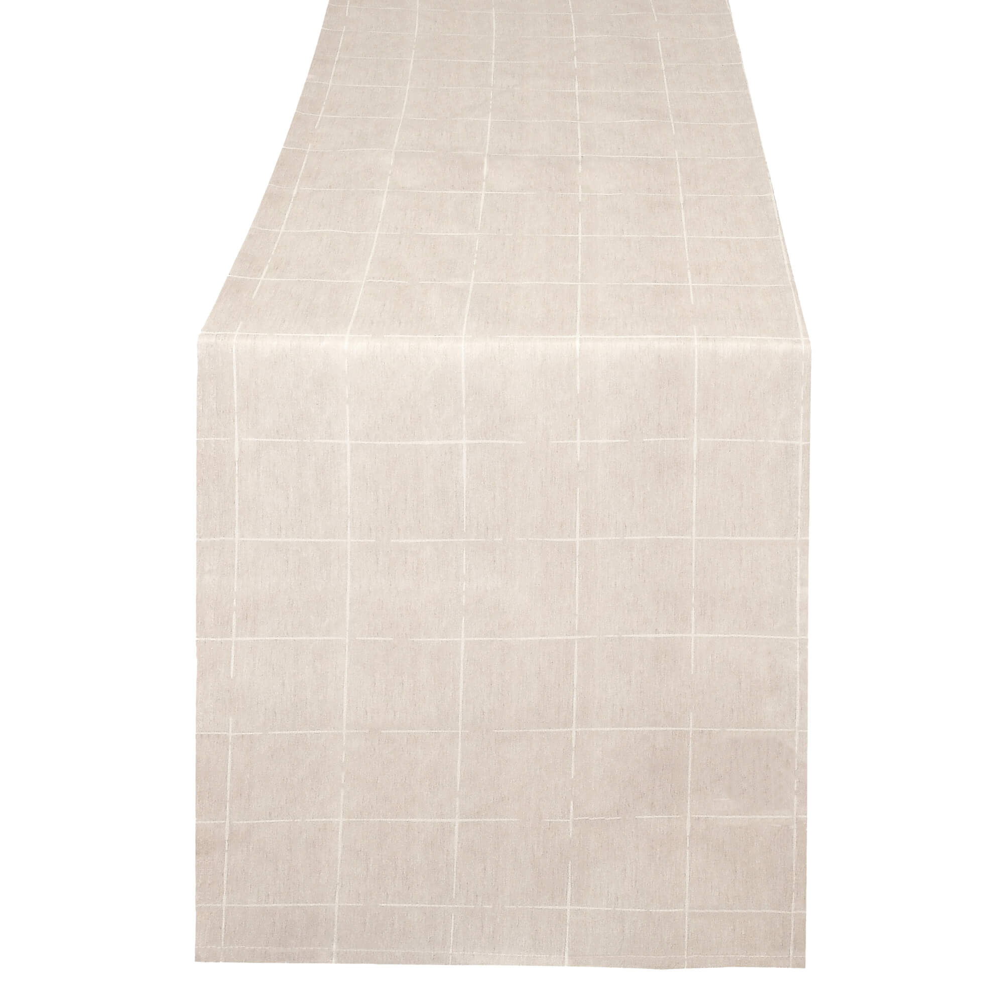 Moderno® Tischläufer abwaschbar mit Fleckschutz – Dezentes Linienmuster in Beige & Weiß Moderno® Tischläufer abwaschbar mit Fleckschutz – Dezentes Linienmuster in Beige & Weiß