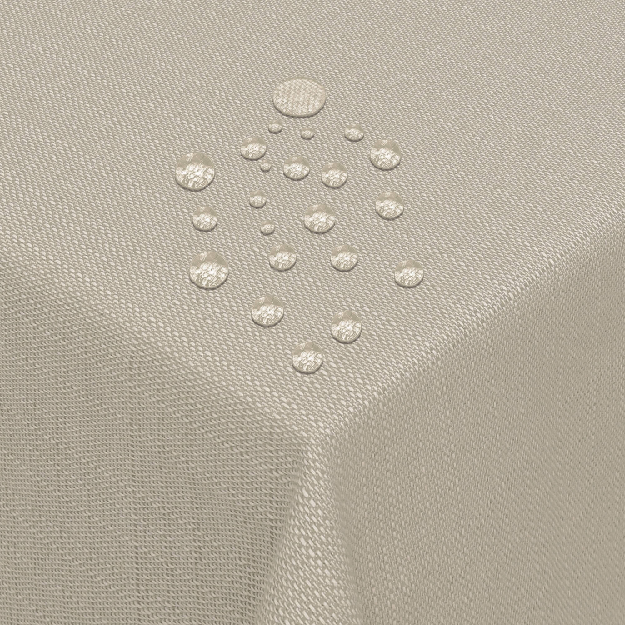 Tischdecken Jacquard-Gewebe mit Fleckschutz und Saum Alicante in Hell-Braun