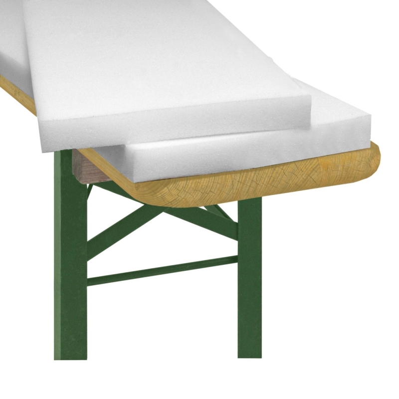 Sitzauflagen 2er Set für Bierzeltgarnitur – 3 cm Schaumstoff-Polster für Bierbänke