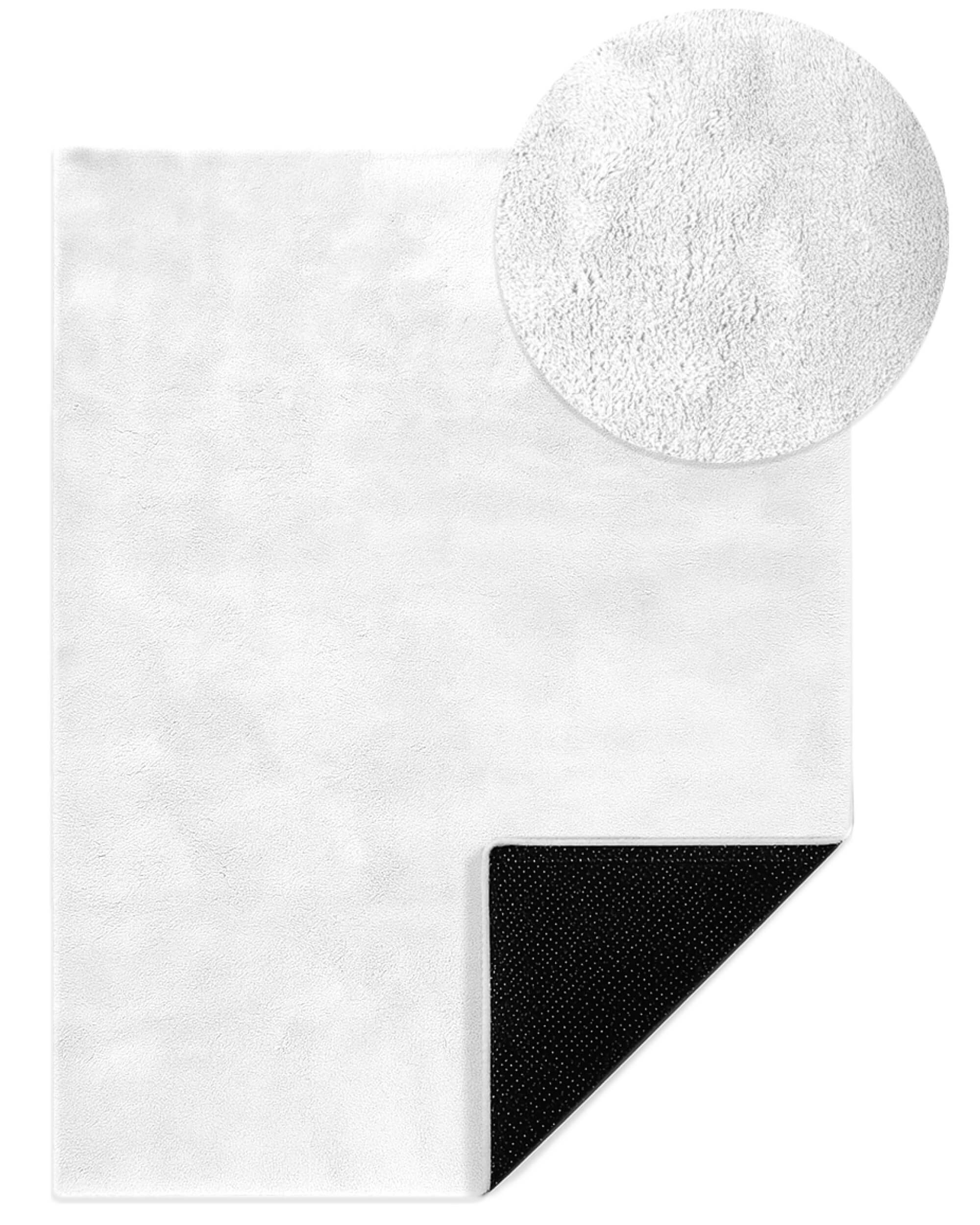 Moderno® Kurzflor Teppich Weiss – Weicher Wohnzimmer Teppich, modern & waschbar mit rutschhemmender Rückseite