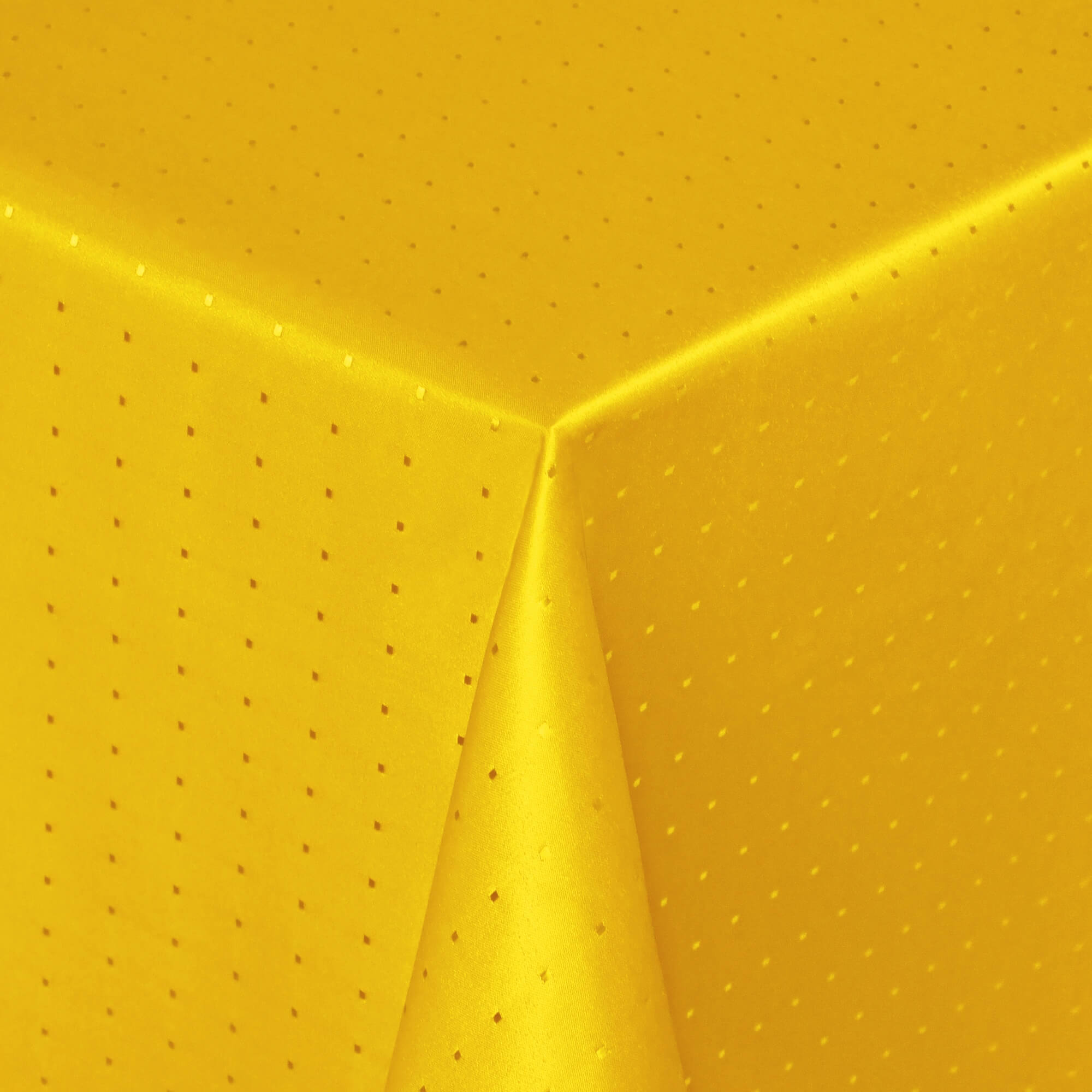 Sonderposten – Moderno® Damast-Tischdecke eckig 80x80 cm mit Punktemuster in Dunkel-Gelb Sonderposten – Moderno® Damast-Tischdecke eckig 80x80 cm mit Punktemuster in Dunkel-Gelb