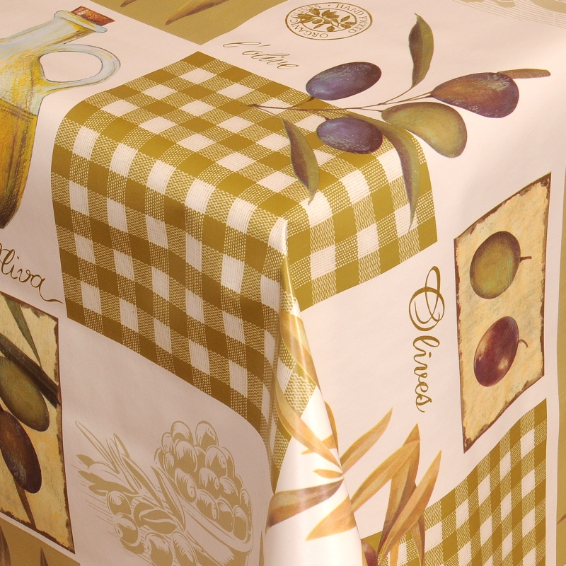 Tischdecke Abwaschbar Wachstuch Oliven Motiv Grün im Wunschmaß Tischdecke Abwaschbar Wachstuch Oliven Motiv Grün im Wunschmaß