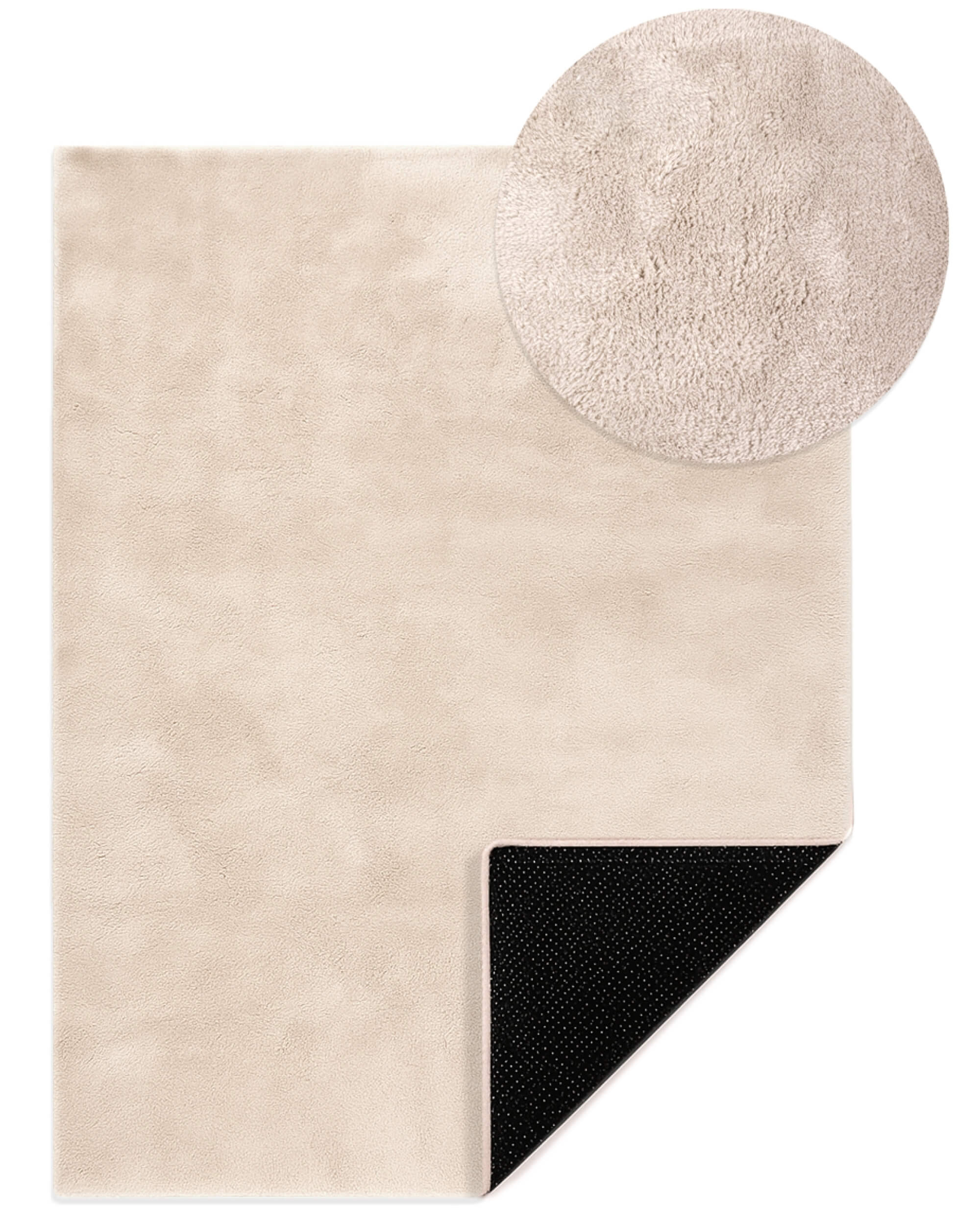 Moderno® Kurzflor Teppich Creme – Weicher Wohnzimmer Teppich, modern & waschbar mit rutschhemmender Rückseite