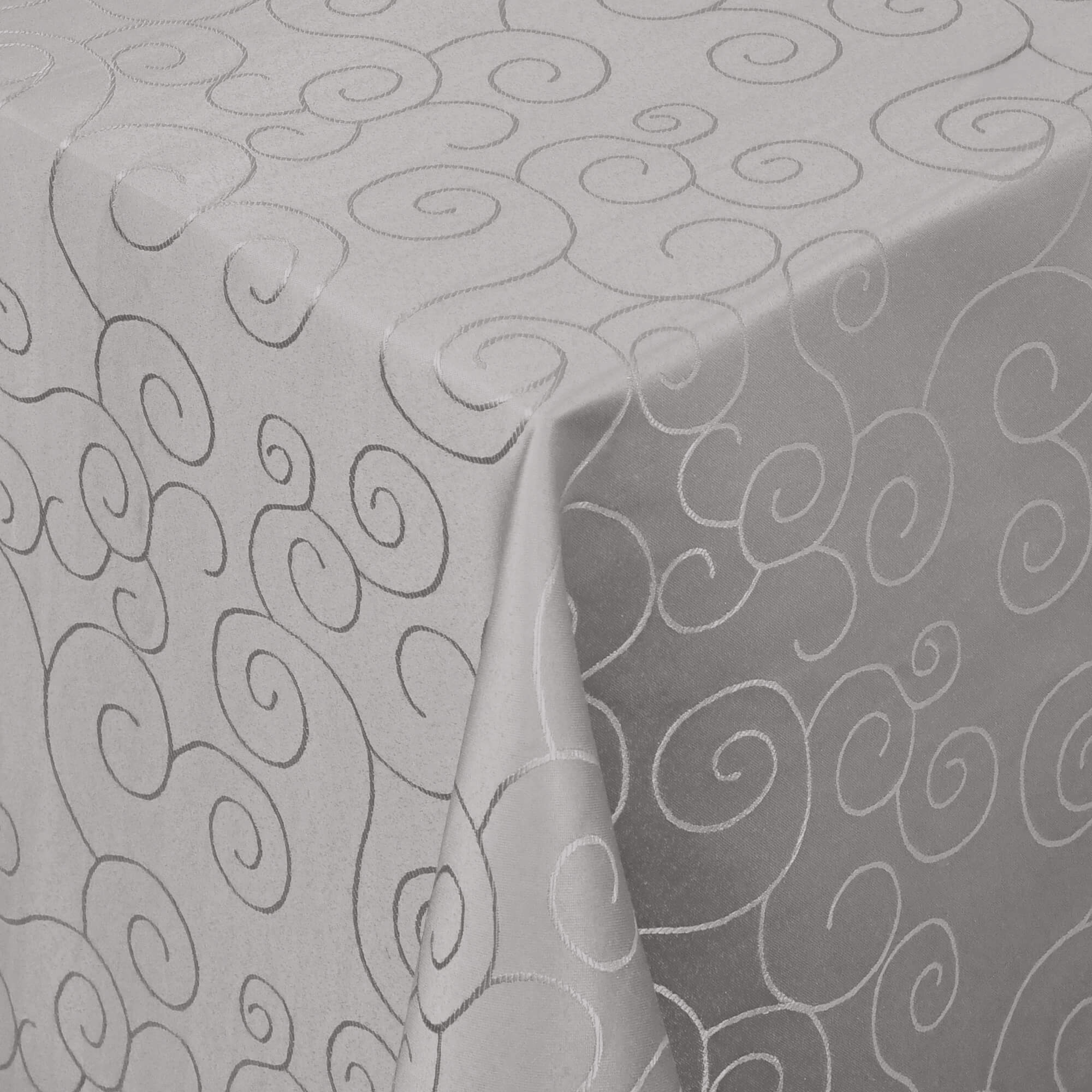 Sonderposten – Moderno® Damast-Tischdecke eckig 80x80 cm mit Ornamentmuster in Grau Sonderposten – Moderno® Damast-Tischdecke eckig 80x80 cm mit Ornamentmuster in Grau