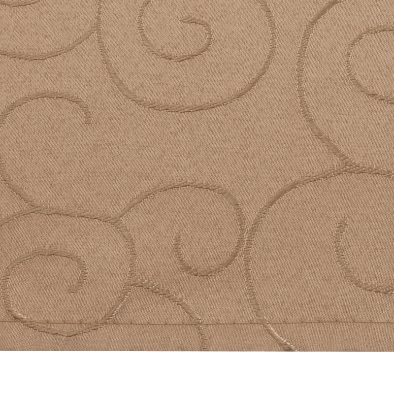 Tischdecken Damast Oval mit Saum Ornamente Hell-Braun Tischdecken Damast Oval mit Saum Ornamente Hell-Braun